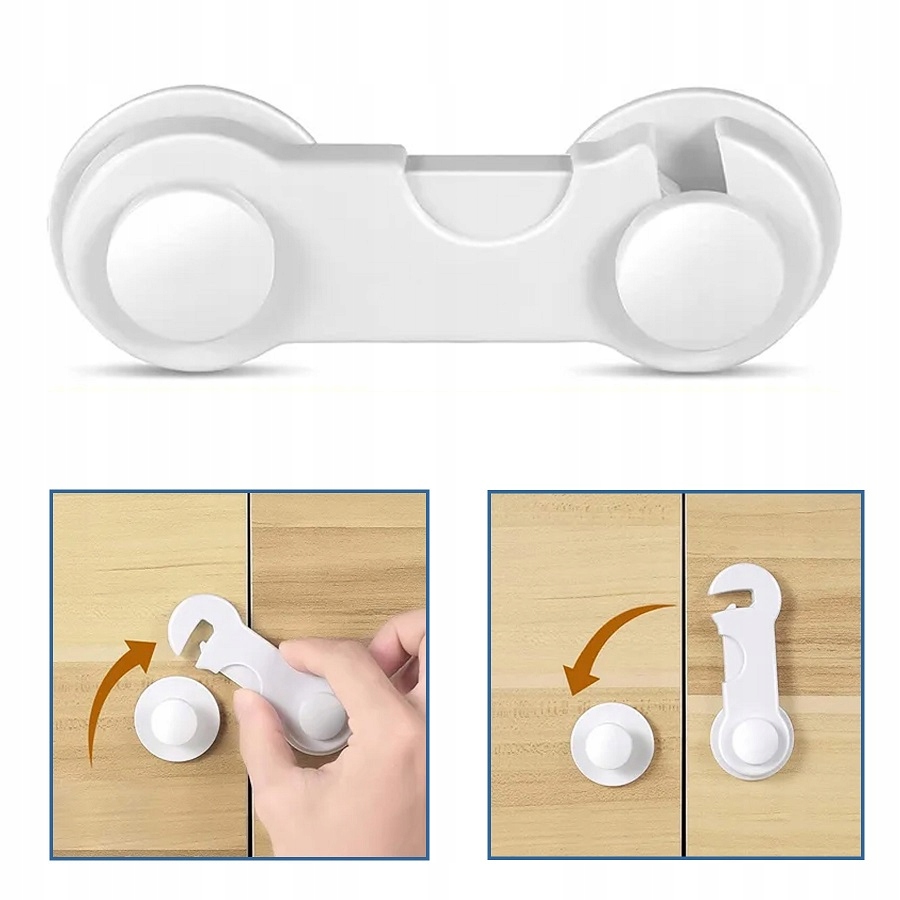 ZABEZPIECZENIA SZAFEK SZUFLAD SZAF BLOKADA MEBLI ZATRZASK 10szt EAN (GTIN) 5904717760613