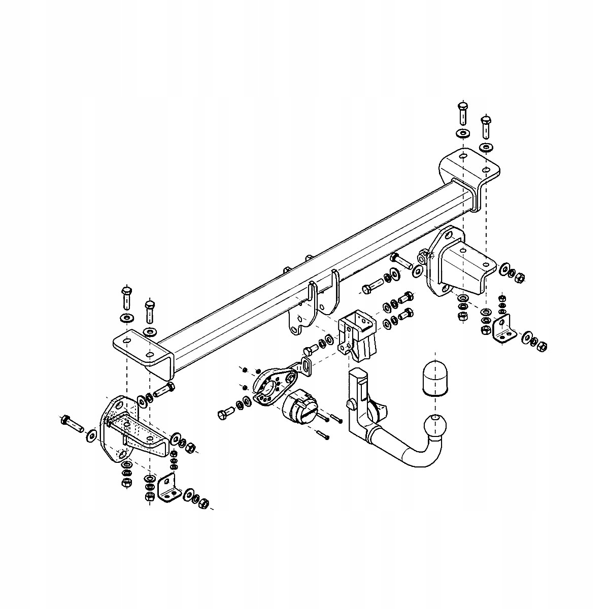 Hak holowniczy Wypinany do Mercedes GLC C253 SUV od 16 MODUŁ 13 PIN GRATIS Producent Steinhof
