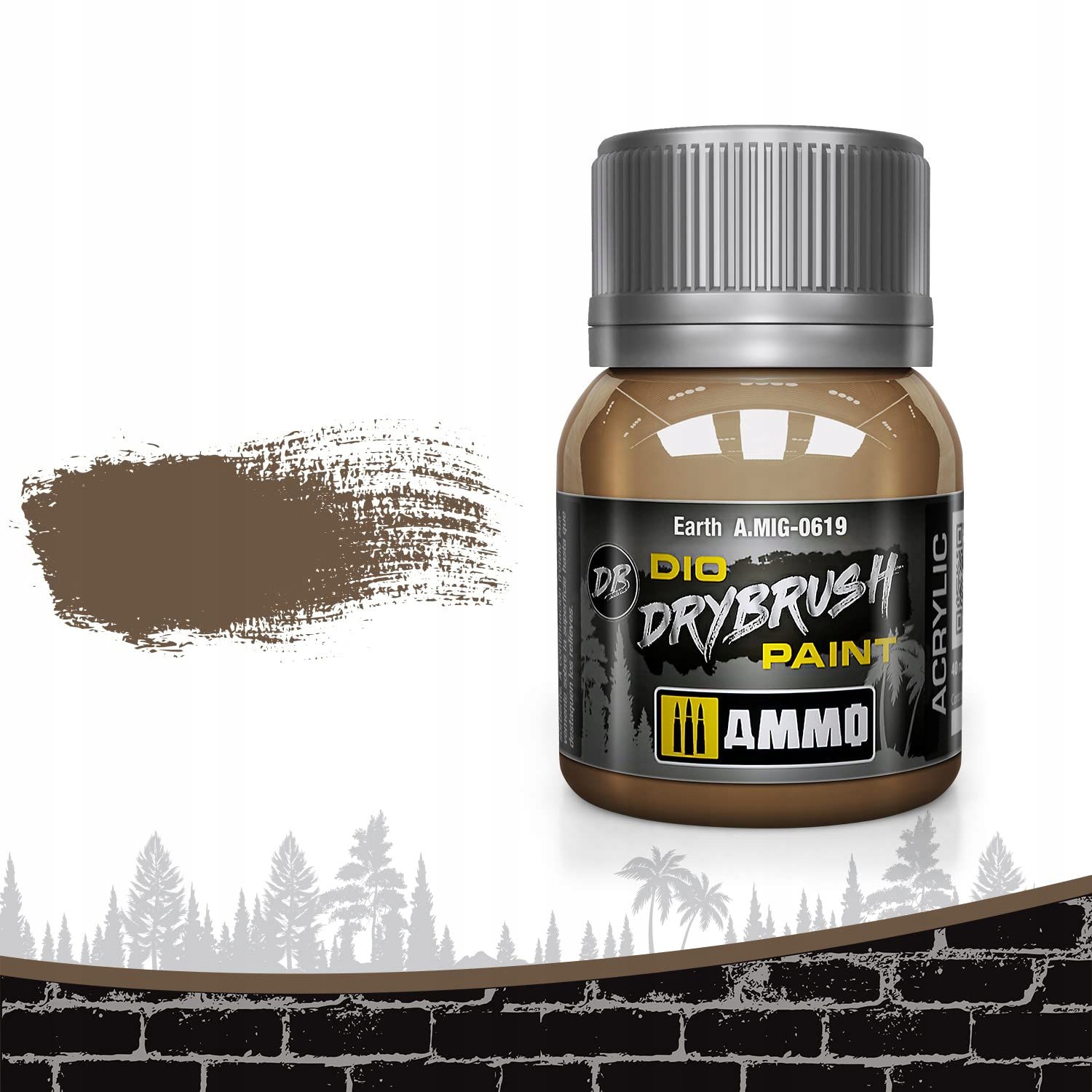 Ammo Mig Jiminez Drybrush Earth 40 ML Jar (10/20) *