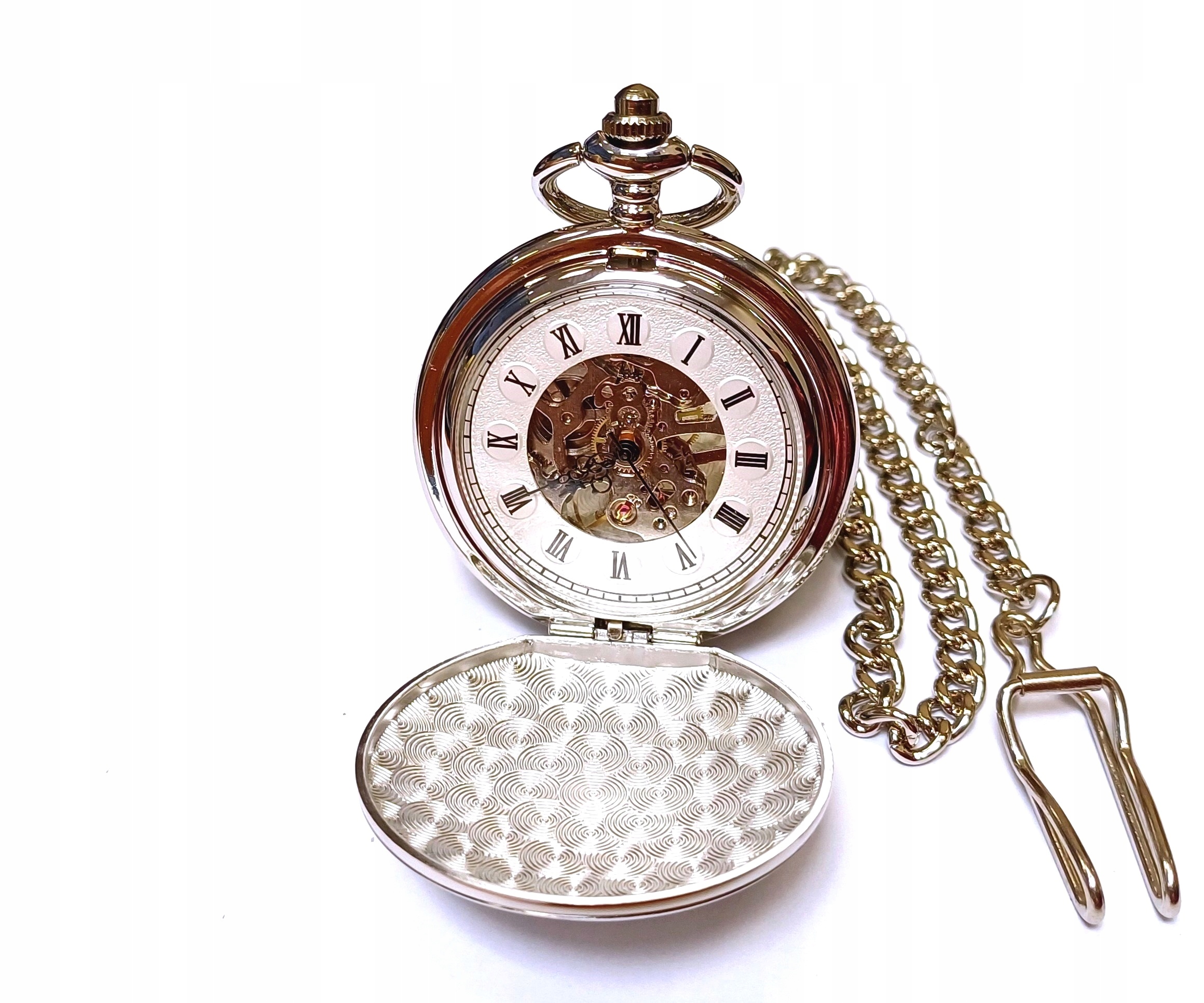 Mechanické rámové kapesní hodinky, retro sýkorka, busola s devízou