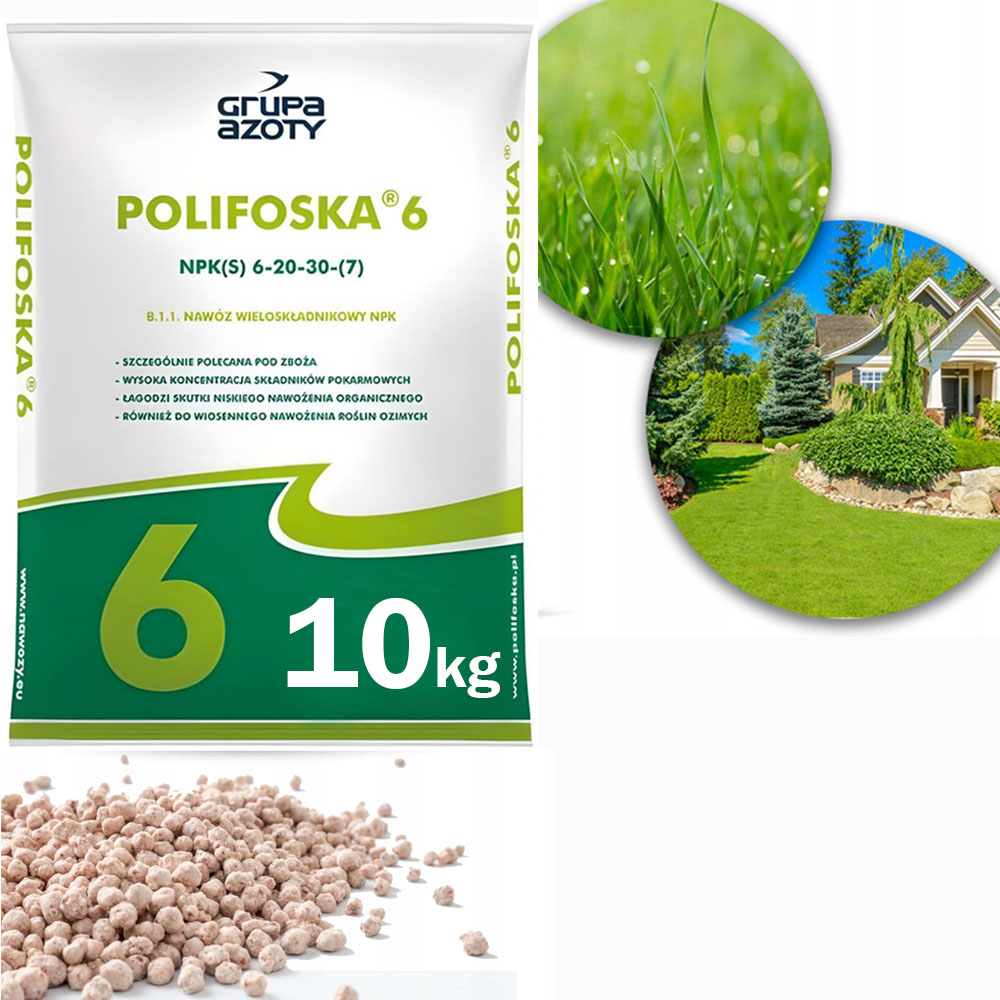 

Nawóz Polifoska 6 oryginał 10kg Trawnik 6-20-30(7)