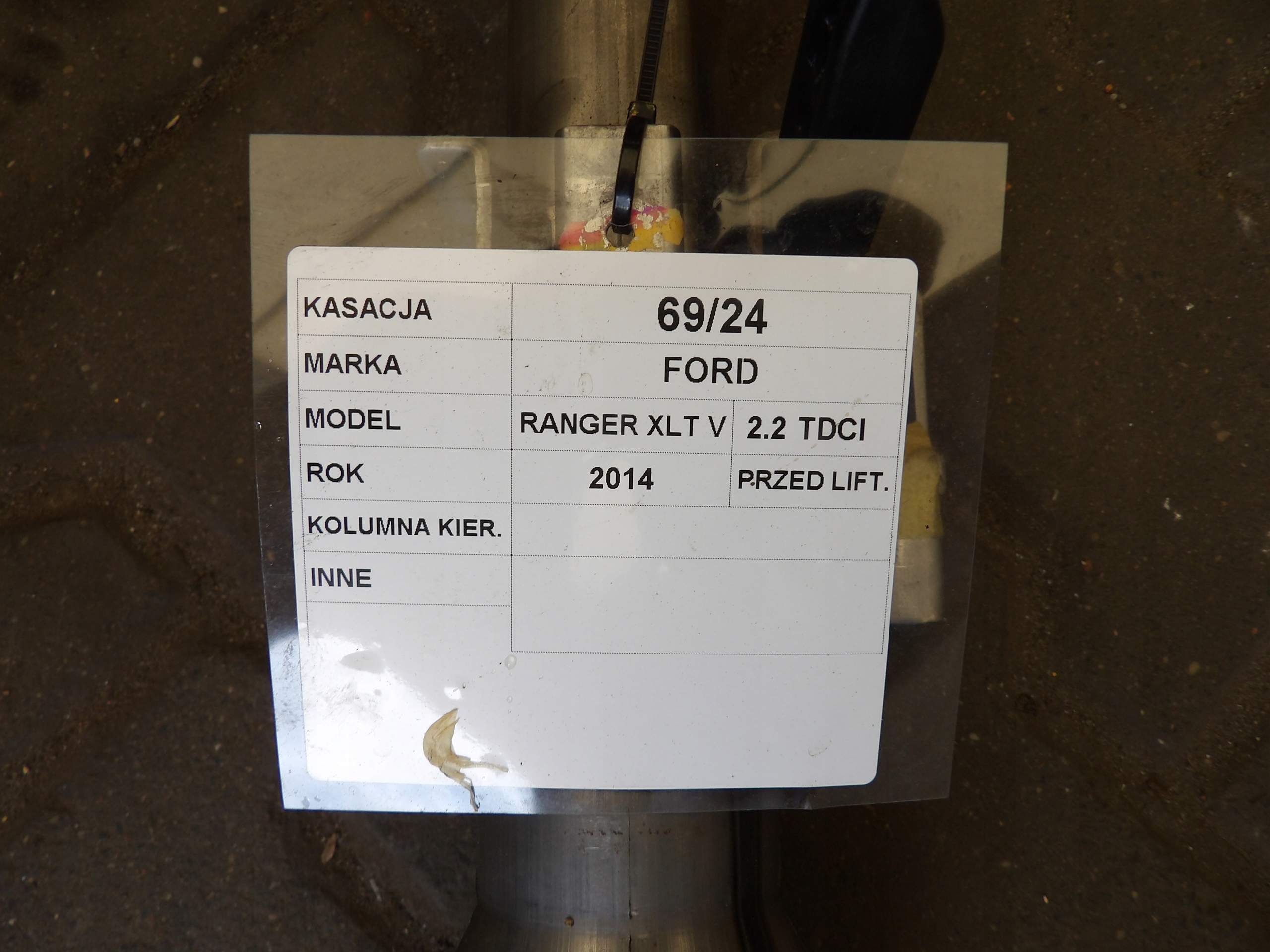 FORD RANGER V 2012-2019 steering wheel rod