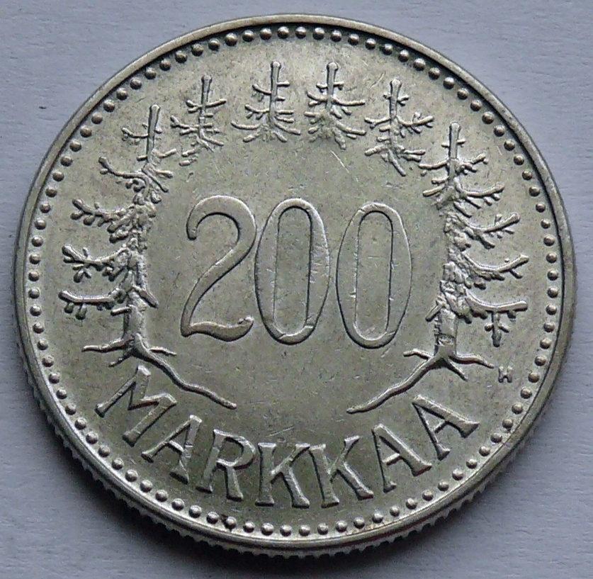 FINLANDIA - 200 MARKKAA 1957 - srebro Ag