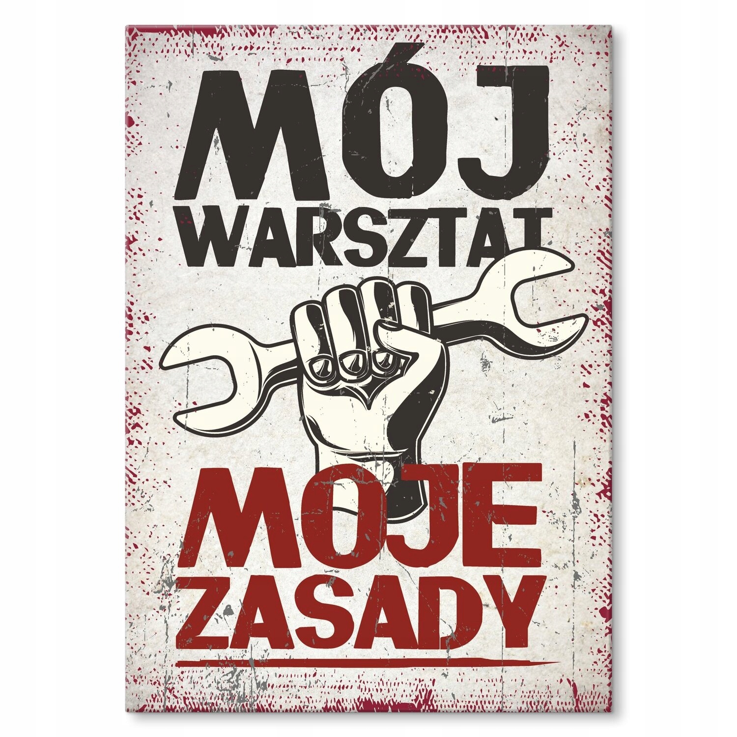 Kovový plakát Dílna Zásady Štítek Plech 22 x 31 cm Dárek