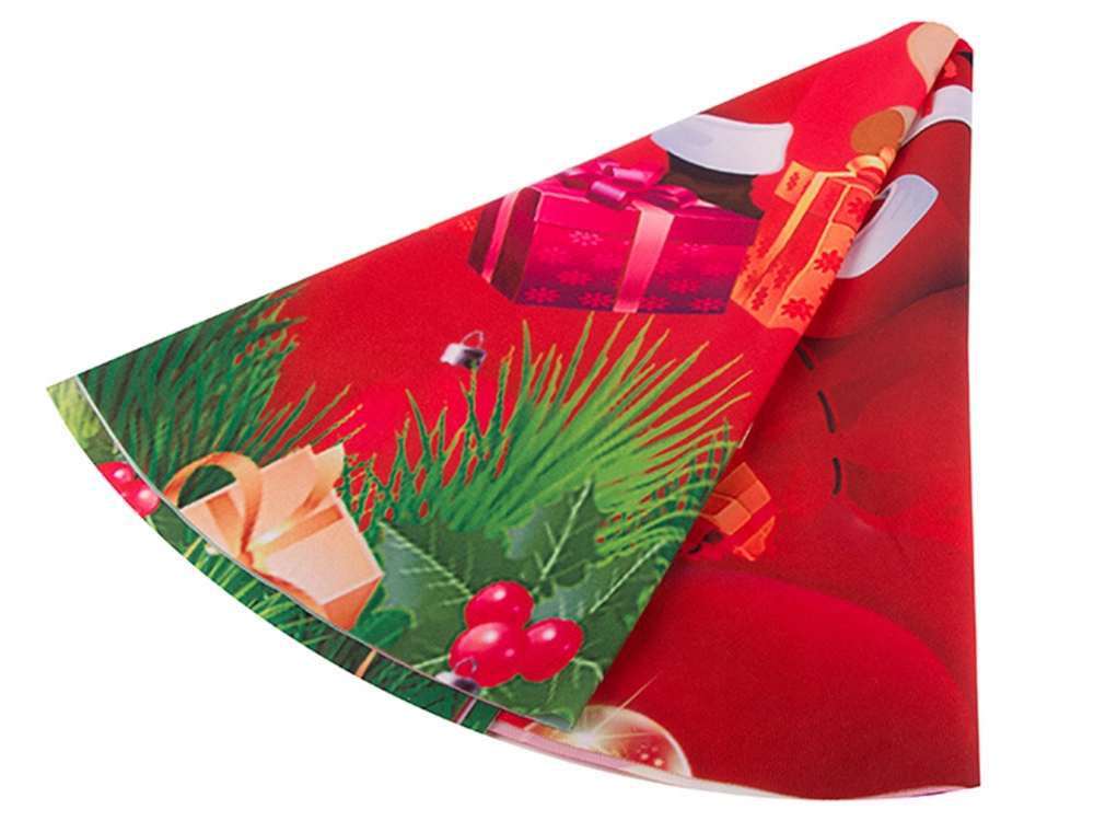 DYWANIK POD CHOINKĘ MATA ŚWIĄTECZNA OSŁONA POKROWIEC NA PREZENTY OKRAGŁY Motyw mix wzorów