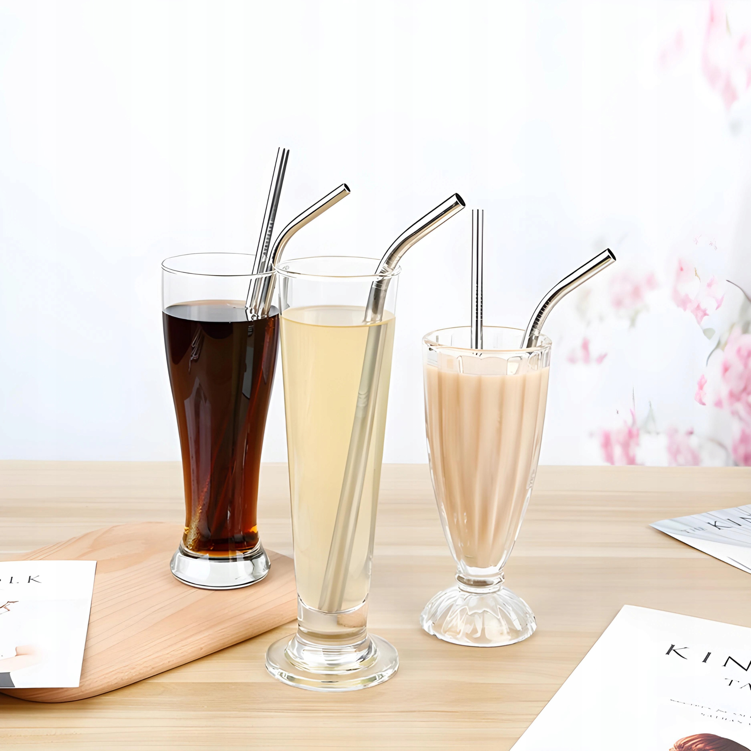 4x SŁOMKI RURKI METALOWE WIELORAZOWE SŁOMKA Z CZYŚCIKIEM SZCZOTECZKĄ ECO Liczba sztuk 4 szt.