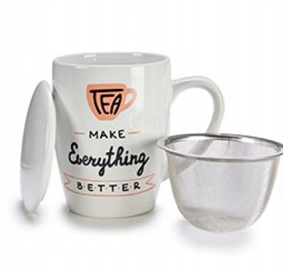 

Kubek zaparzaczem i pokrywką Make Tea Brzoskwinia