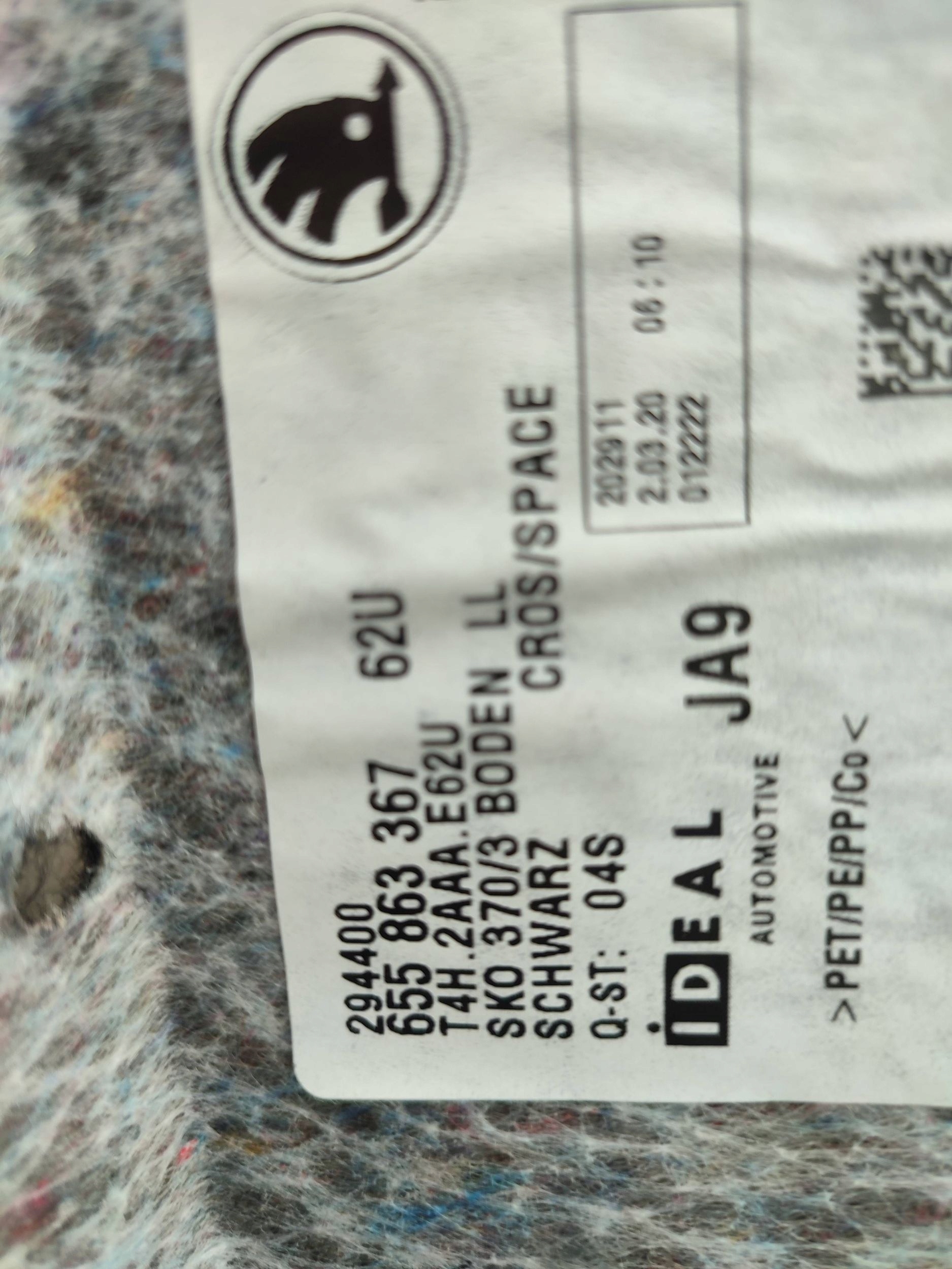 Skoda Scala 2020 carpet inner