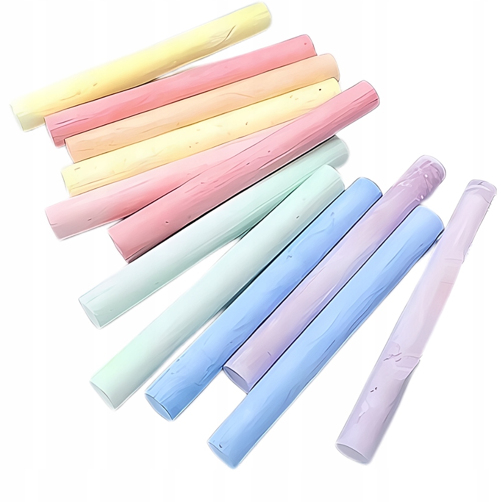 KREDA KOLOROWA TABLICOWA CHODNIKOWA BEZPYLOWA DO TABLICY 12 SZT Kolor Wielokolorowy