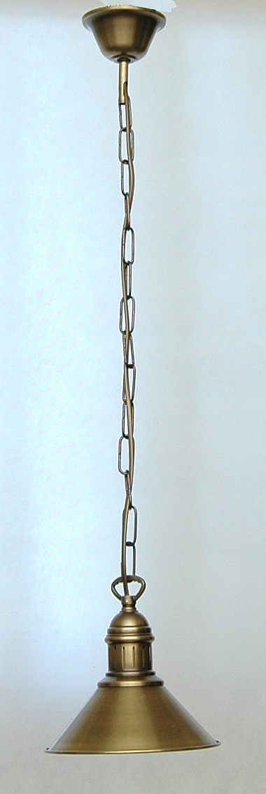 Mosadzná závesná lampa, mosadzný luster