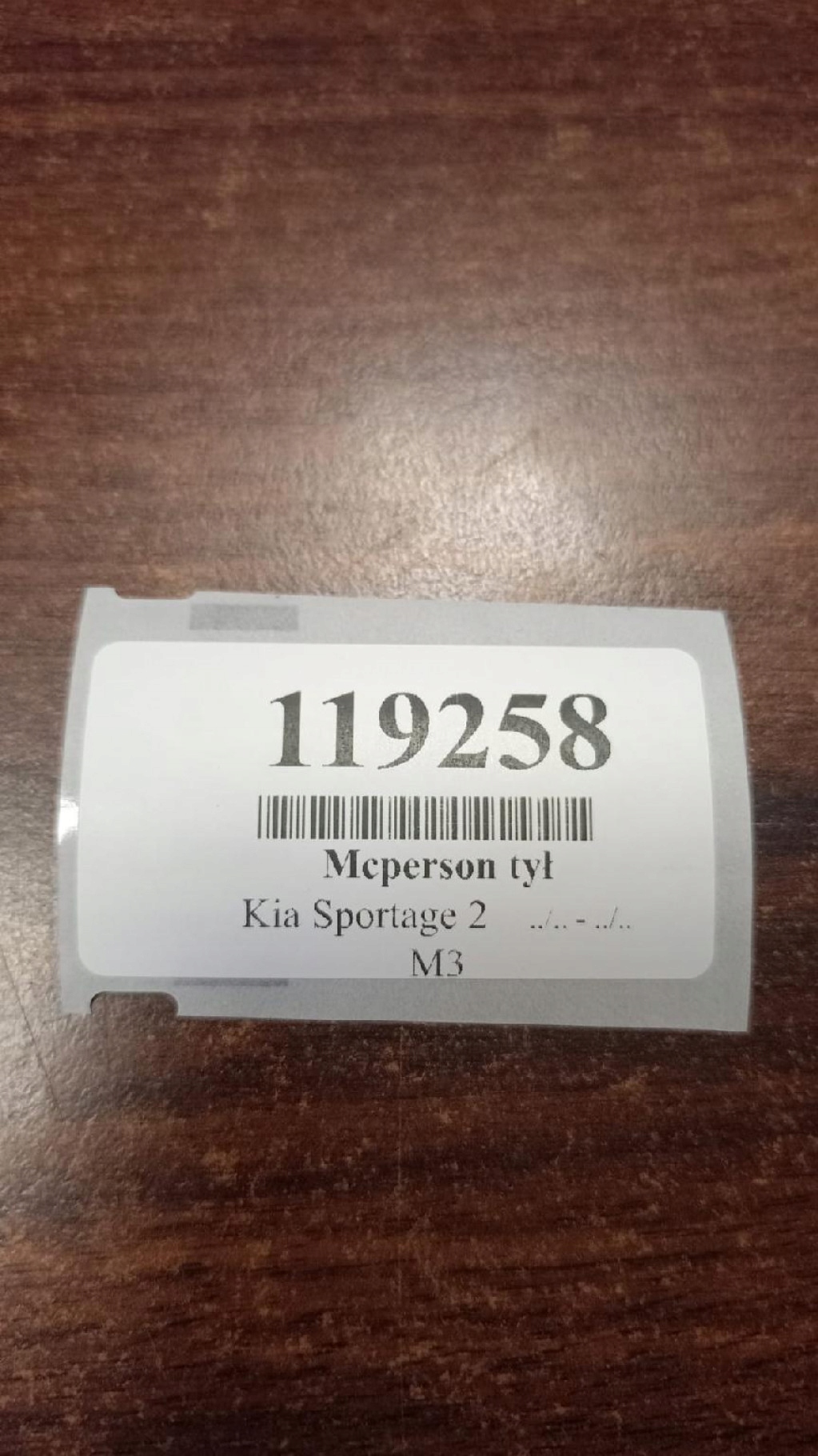KIA SPORTAGE II 2.0 CRDI McPherson left rear part