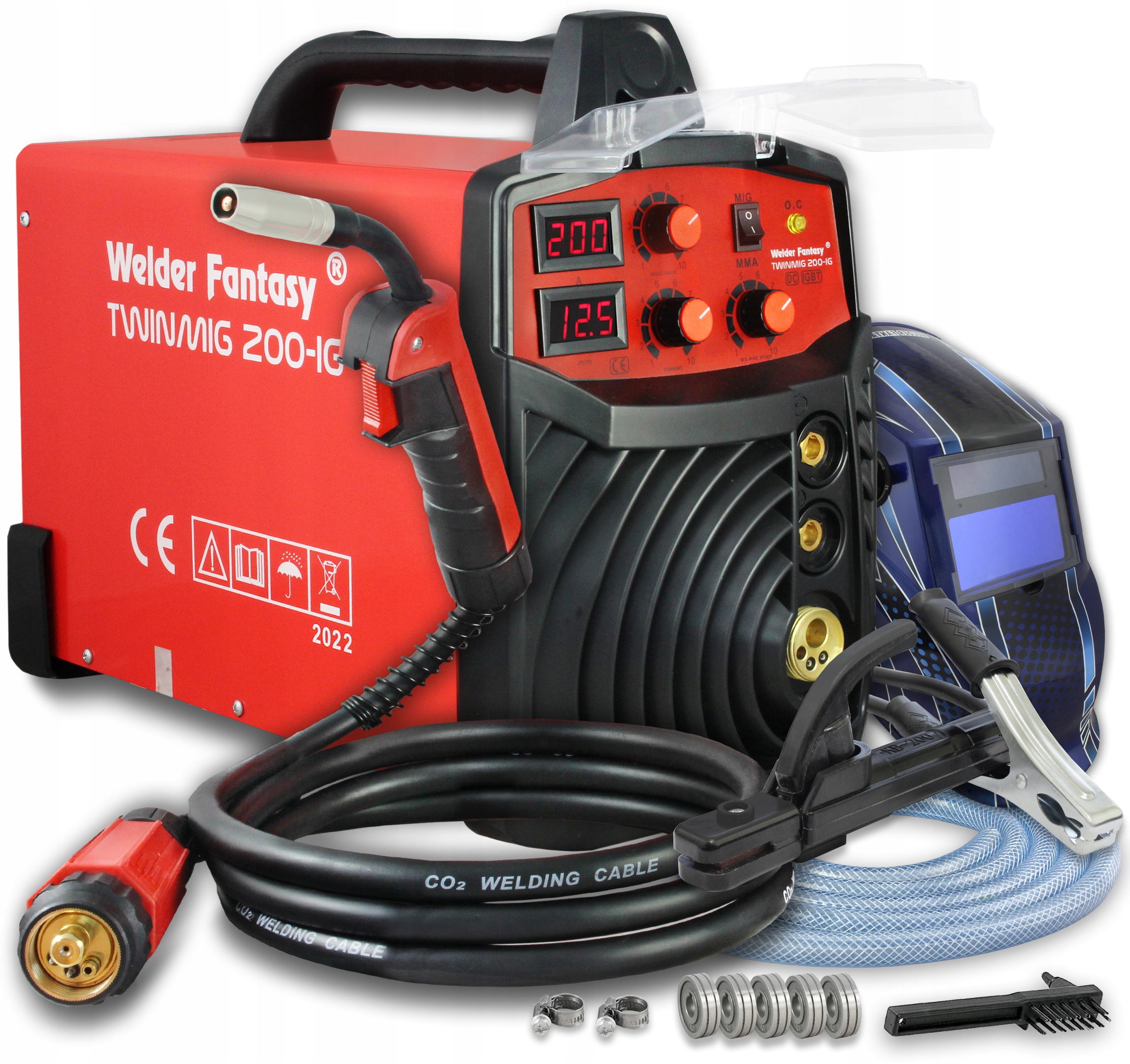 Migomat spawarka TWINMIG 200 MIG MMA maska 700S