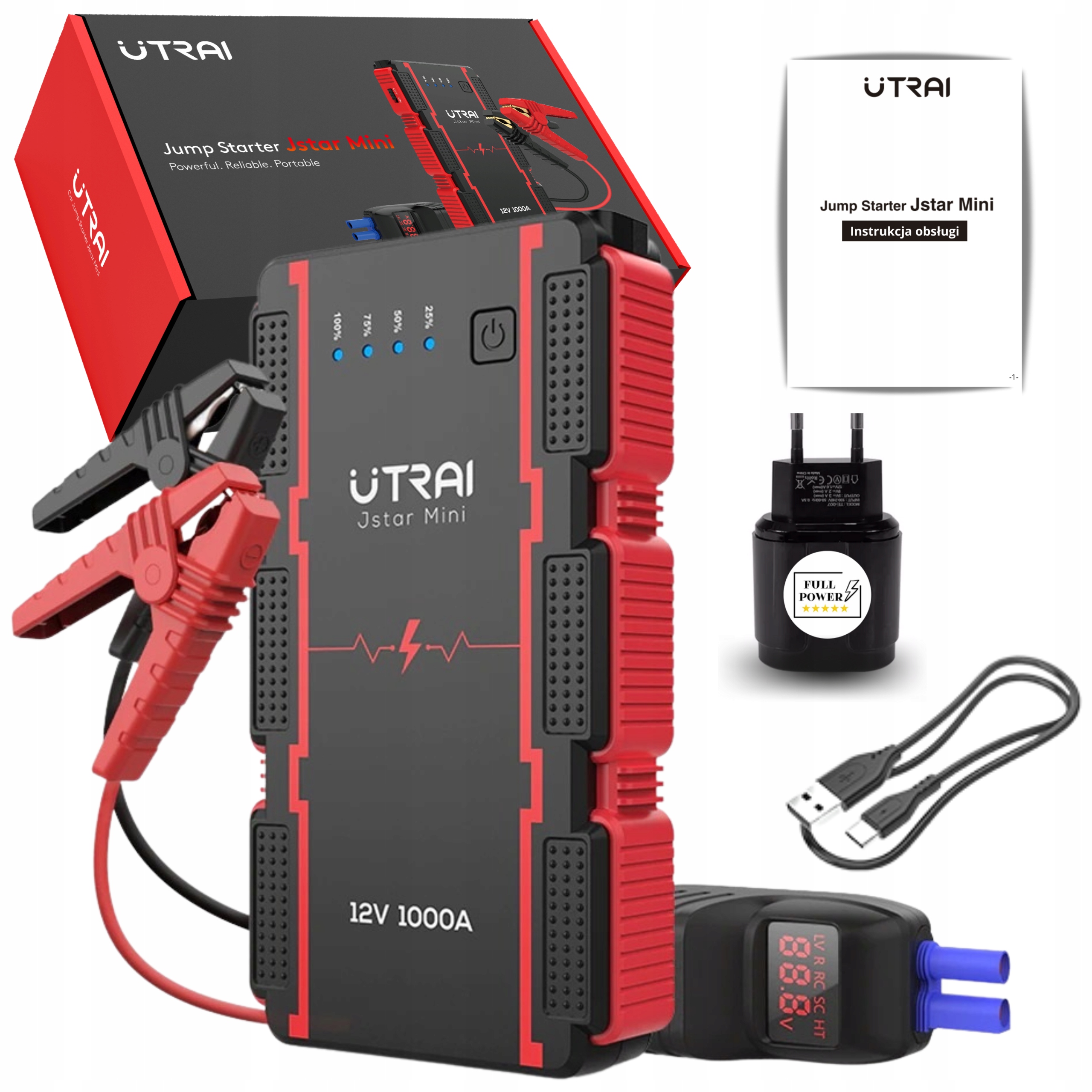 

Rozruch Jump Starter Powerbank Booster 12v 1000A