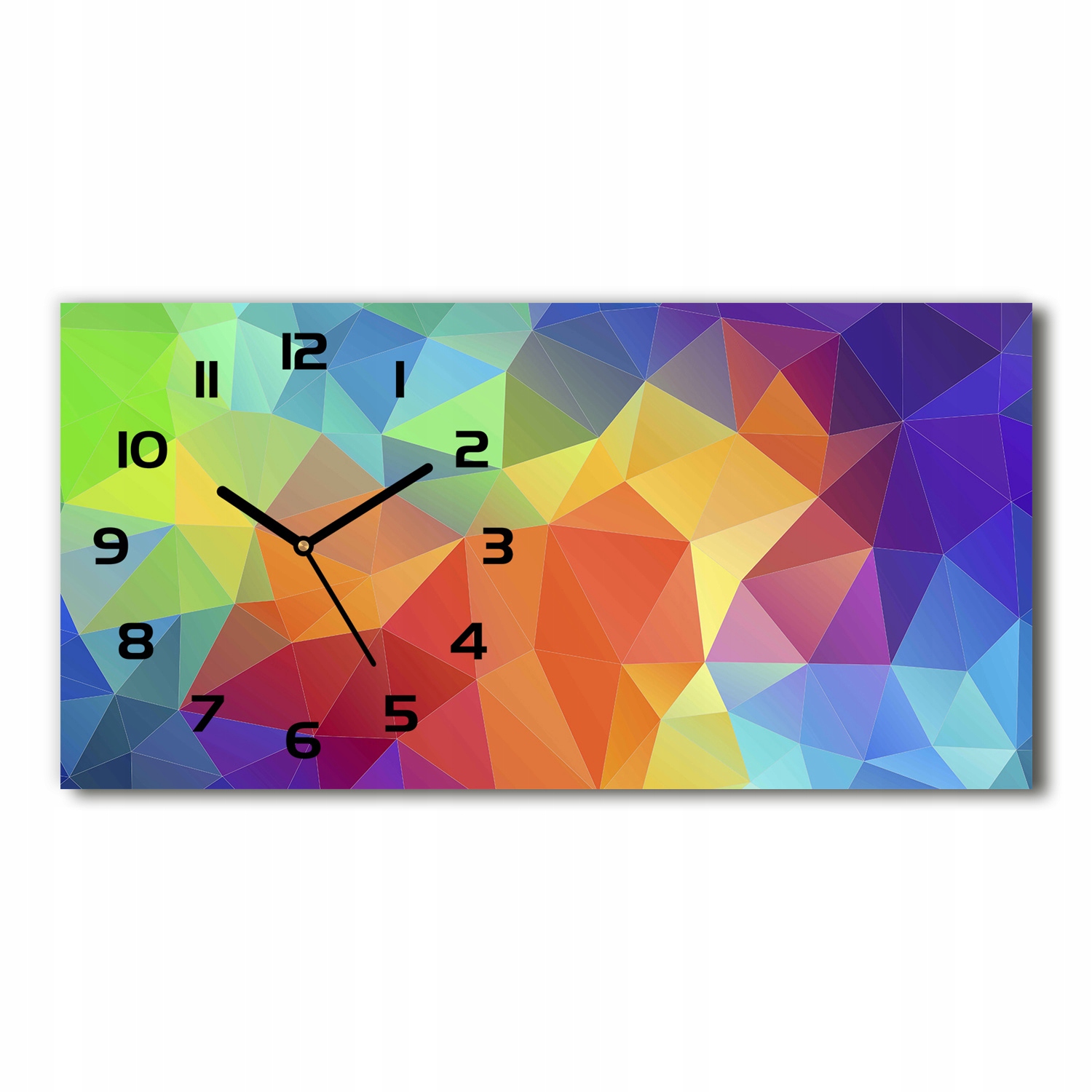 

Szklany zegar na ścianę Geometryczne tło 60x30 cm