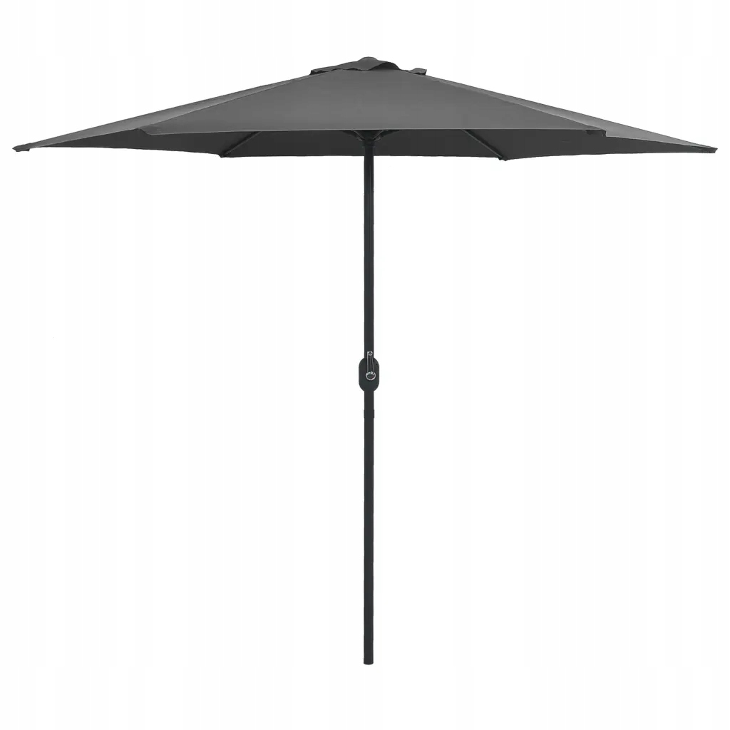 Zahradní slunečník s klikou, antracitový, 270 x 246 cm, průměr sloupku 38 mm