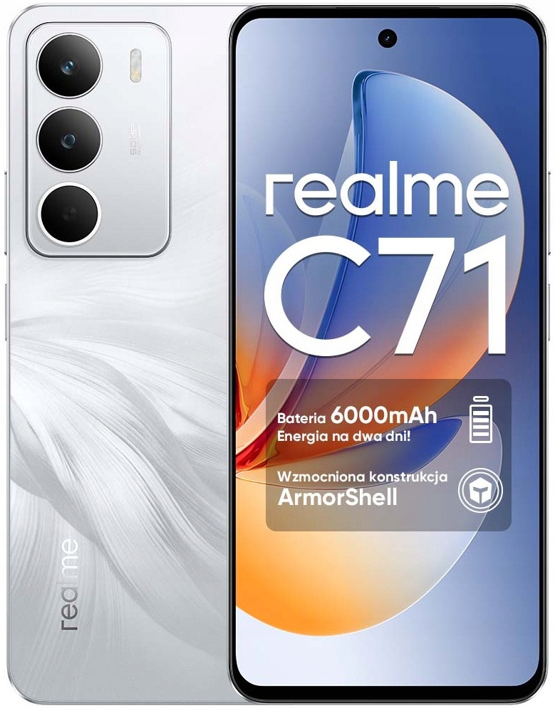 Smartfon Realme C71 8/256GB 6.67" 120Hz Biały