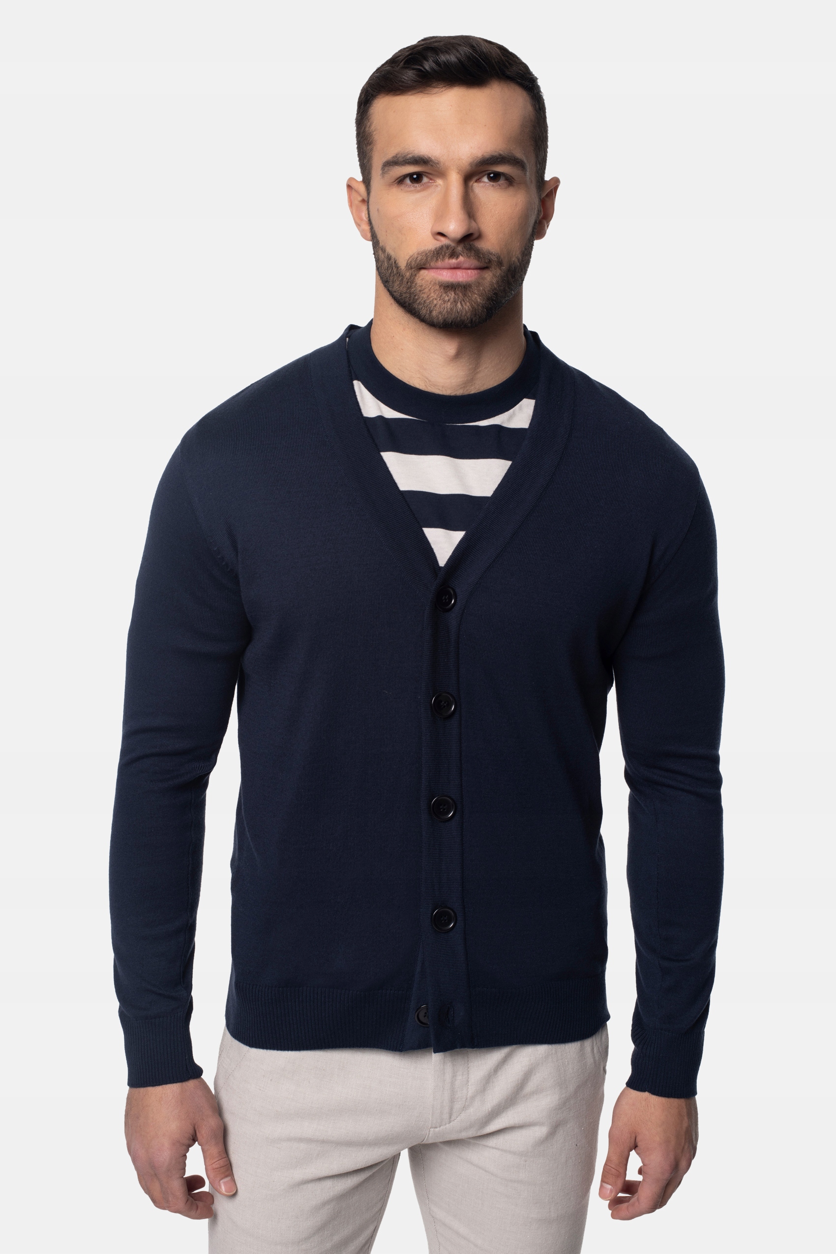 Sweter Męski Rozpinany Recman Callot Granatowy M
