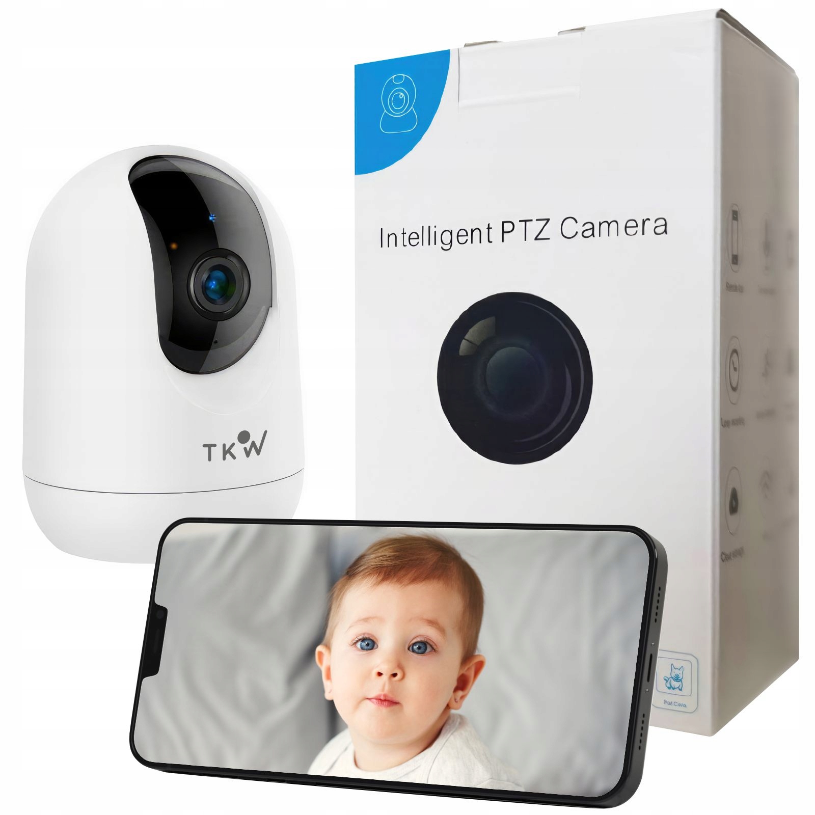 Vnitřní Kamera WiFi 3MP 1080P Hd Náhled Noční Ir Aplikace Det. Pohybu