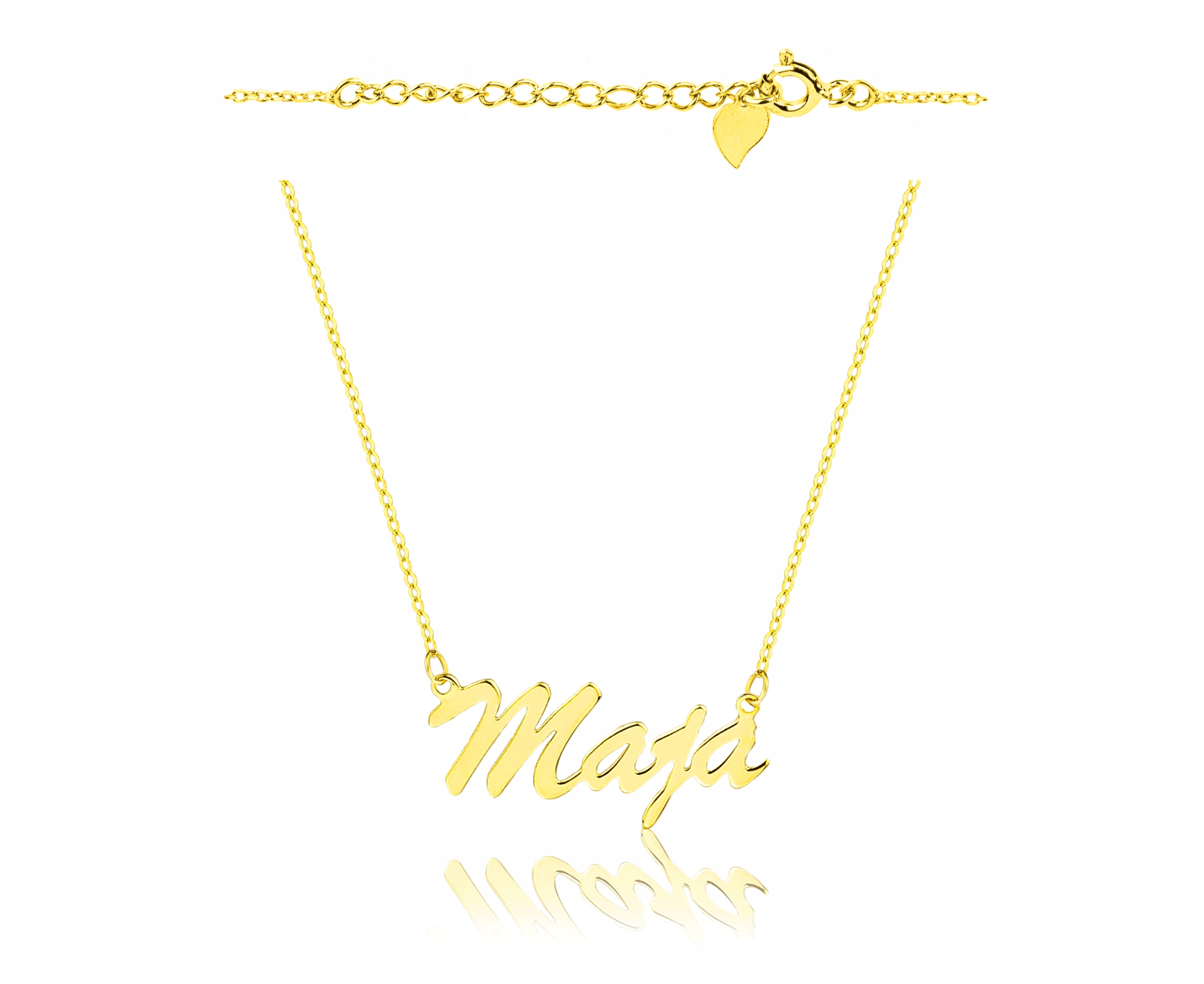 Pozlacený náhrdelník s řetízek jméno Maja 925 gravírování