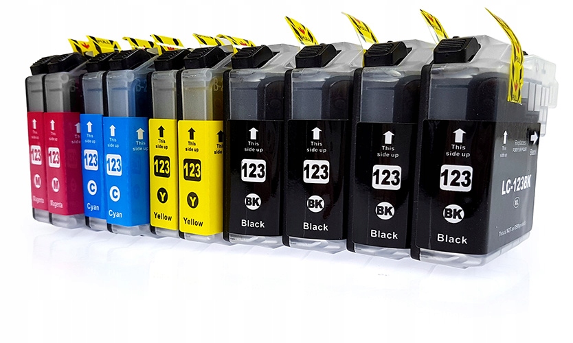 

10x Tusze LC123 Do Brother MFC-J470DW MFC-J4410DW