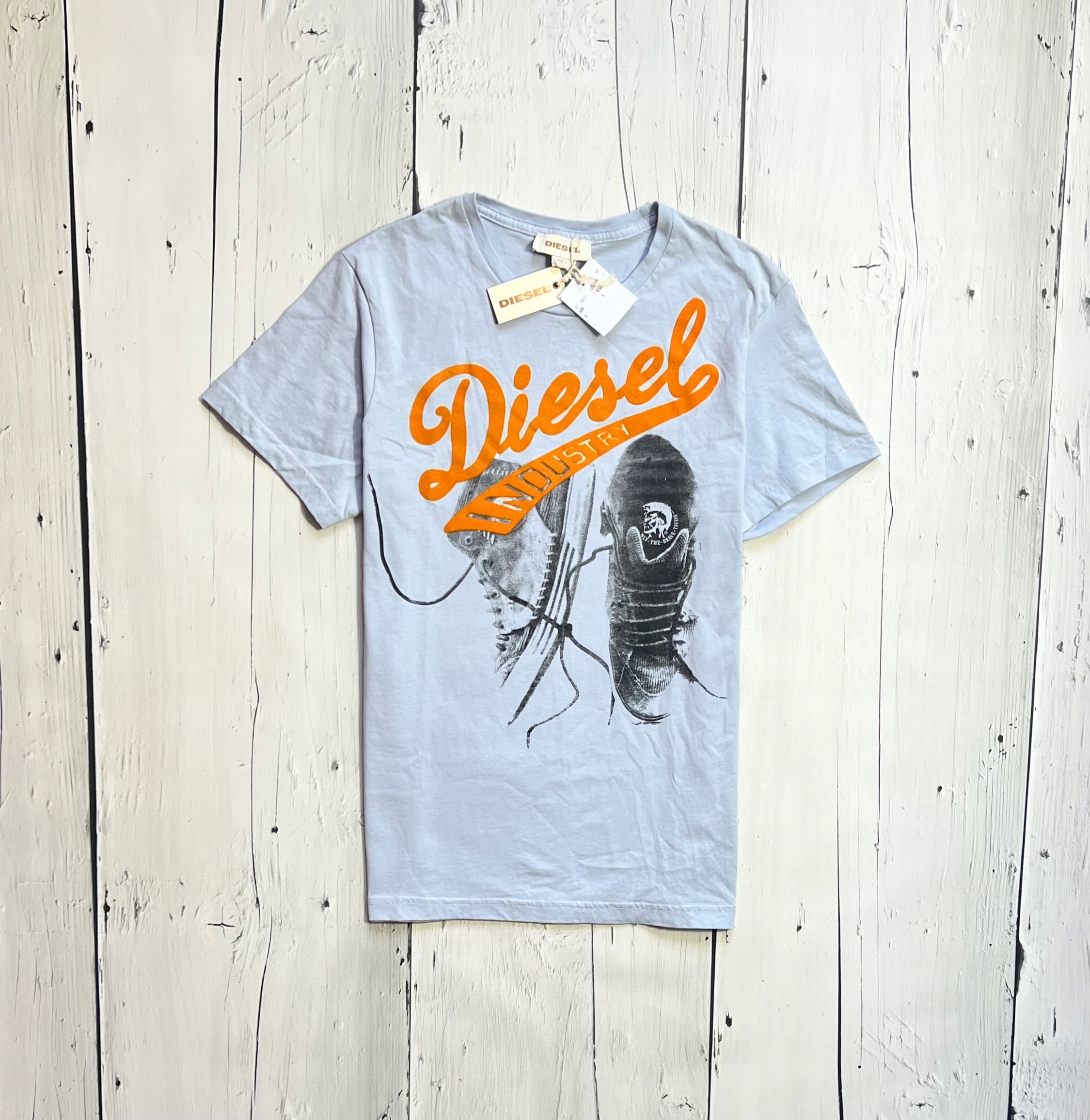DIESEL NOWA KOSZULKA T-SHIRT BAWEŁNA LOGO MOHAWK L (8056508065937