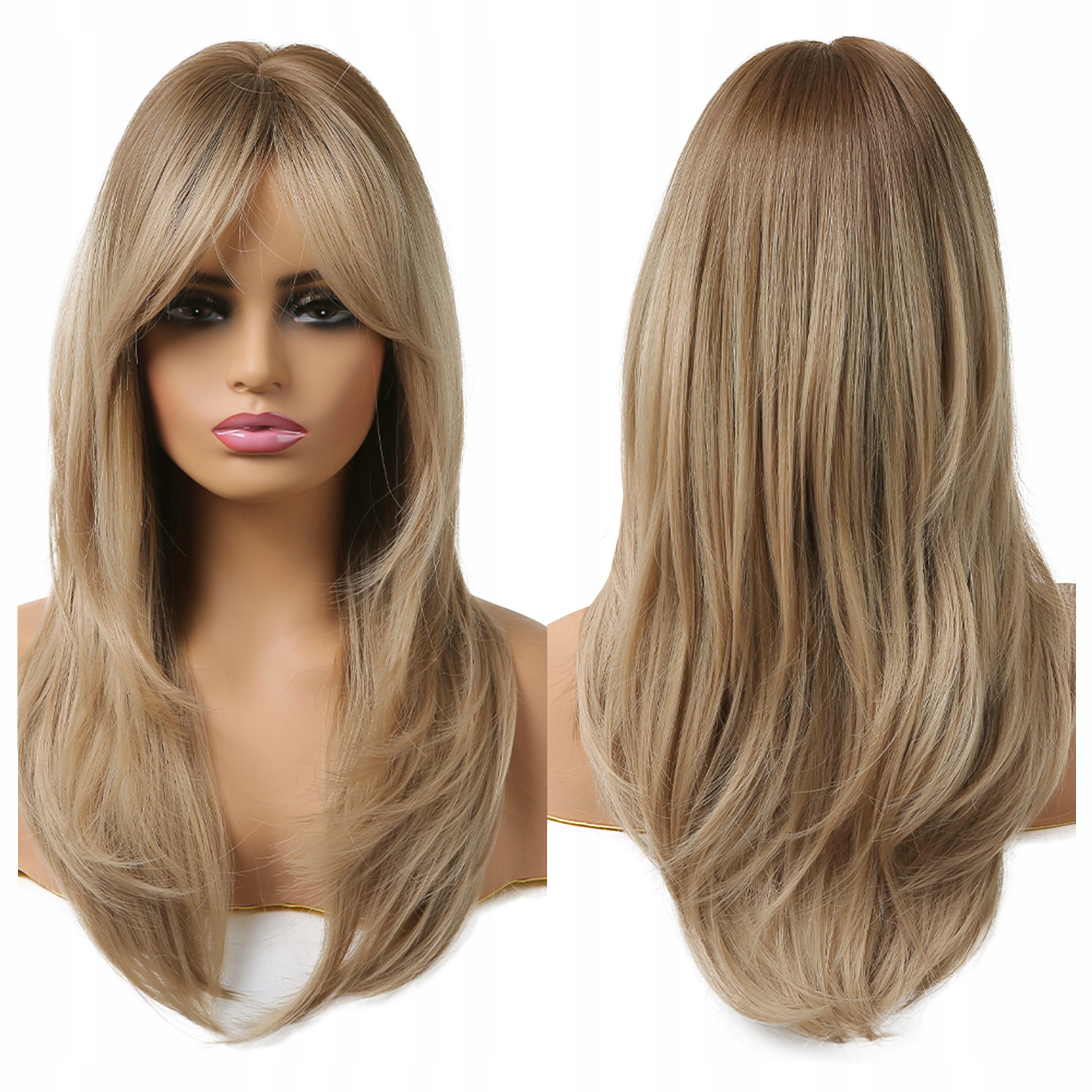 

Peruka włosy Jak Naturalne blond Grzywka