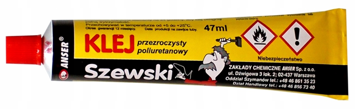 

Klej Szewski Do Butów Filcu Skór Szkła Gumy 47 ml