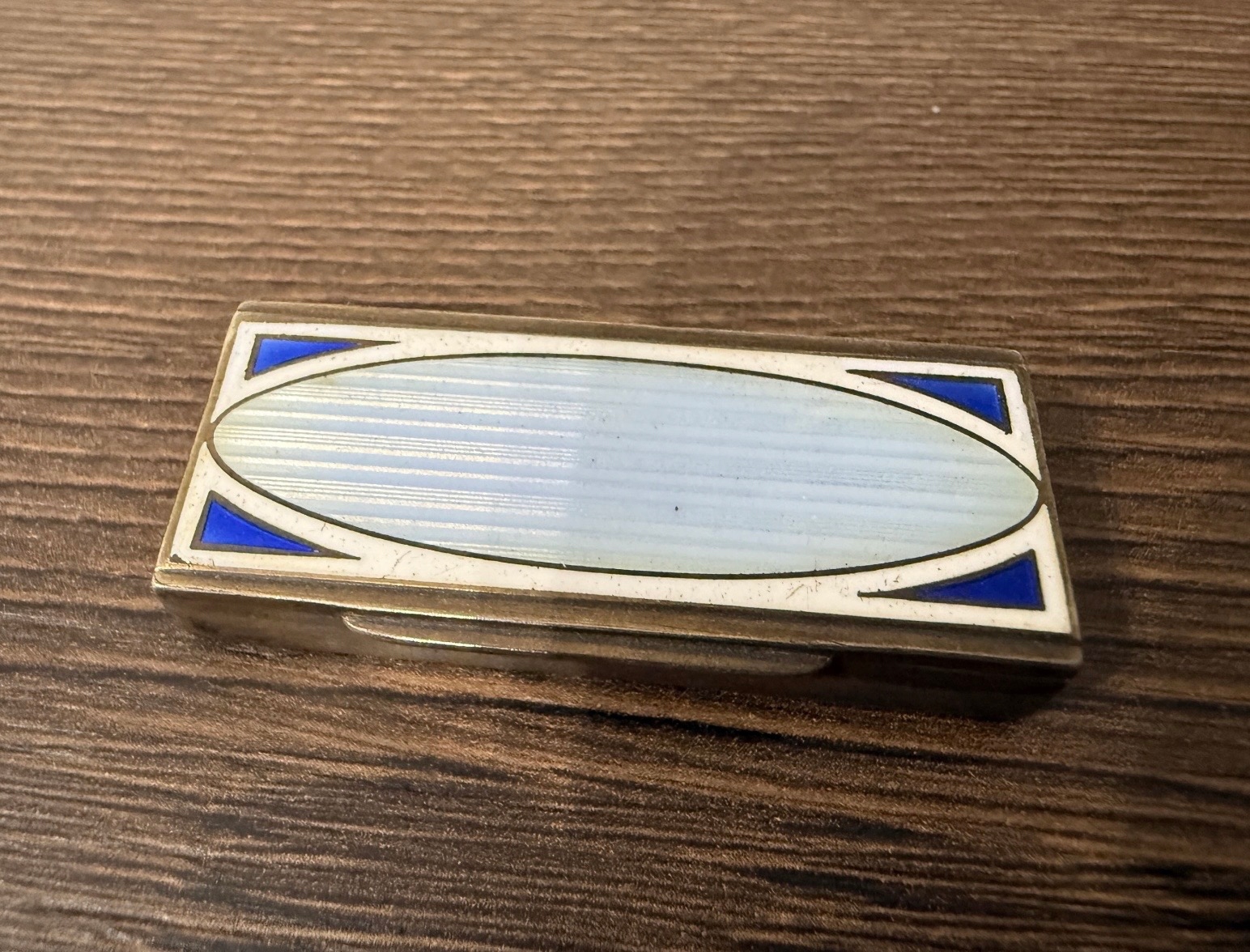 Pudełko srebro 900 emalia Georg Adam Scheid