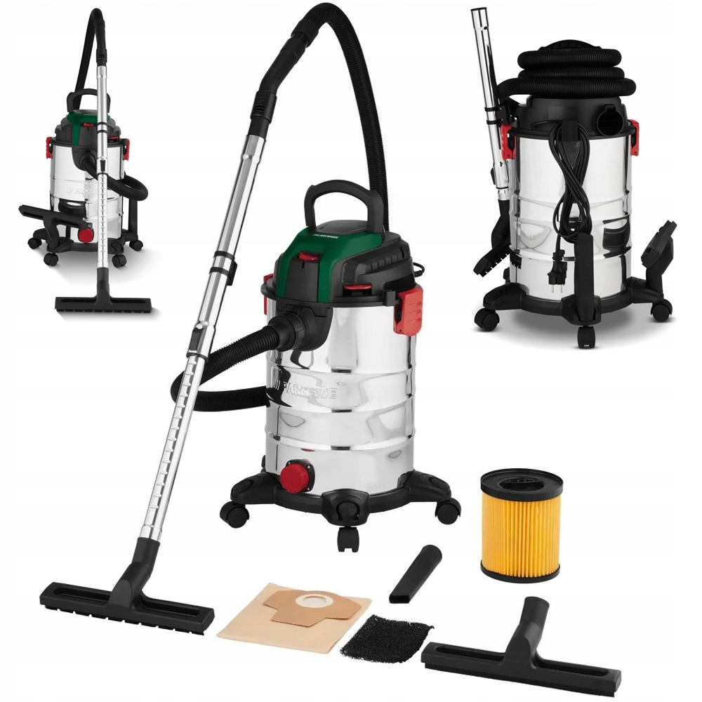 Odkurzacz Przemysłowy Parkside Pwd 25 C4 1400 W Bezworkowy Na Sucho Mokro