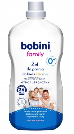 

Bobini Family Żel do prania do bieli kolorów 1,8L