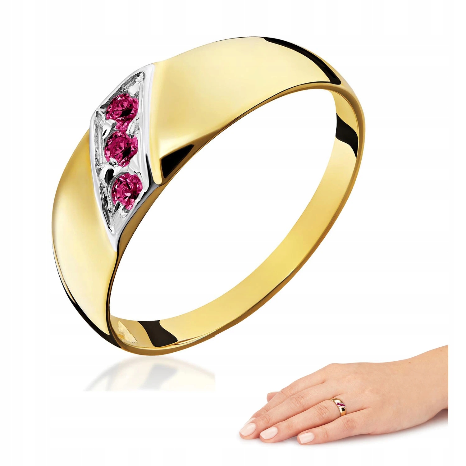 Prstýnek Se Zirkony Zlato 585