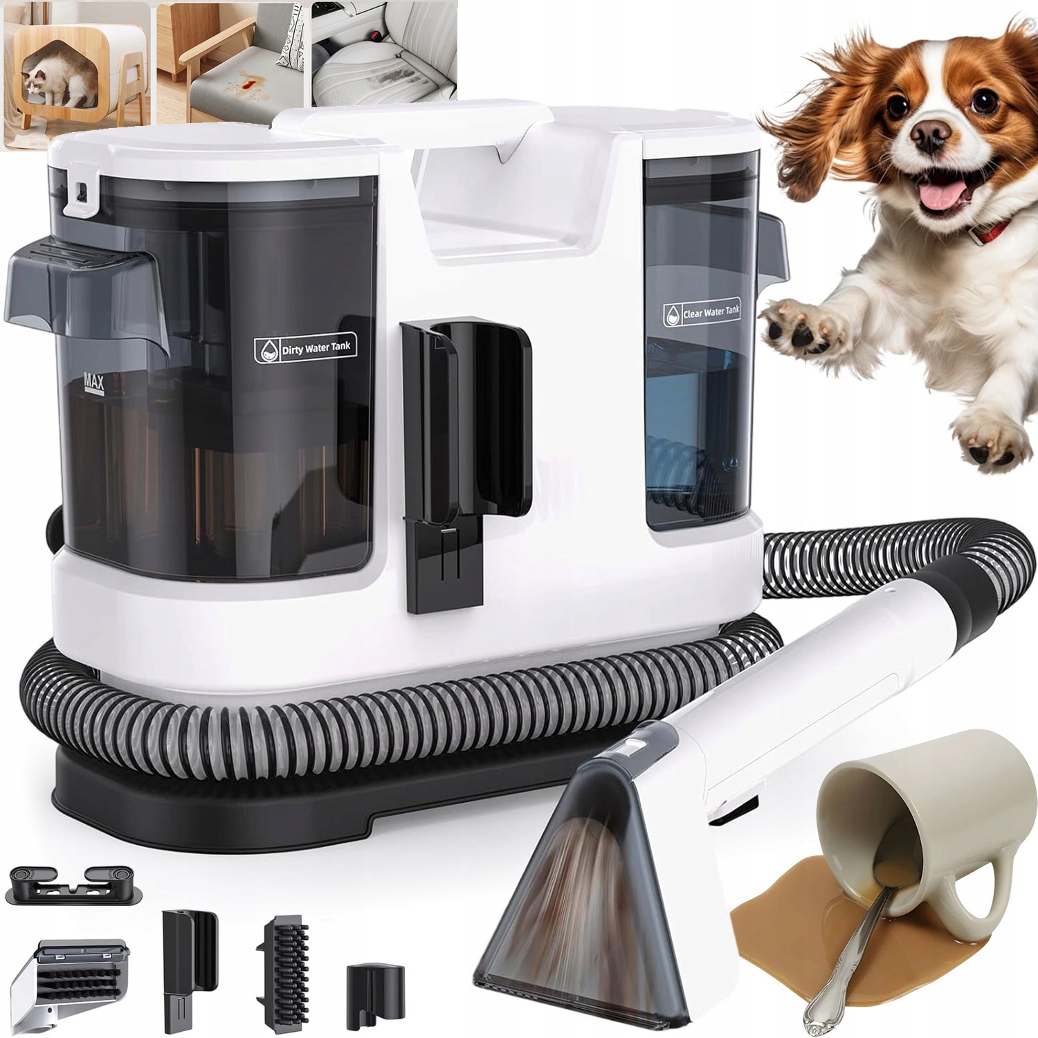 Prací Prostředek Na Čalounění Koberců A Matrací, Ultra Silný, 450 W, Pro Koberce A Matrace