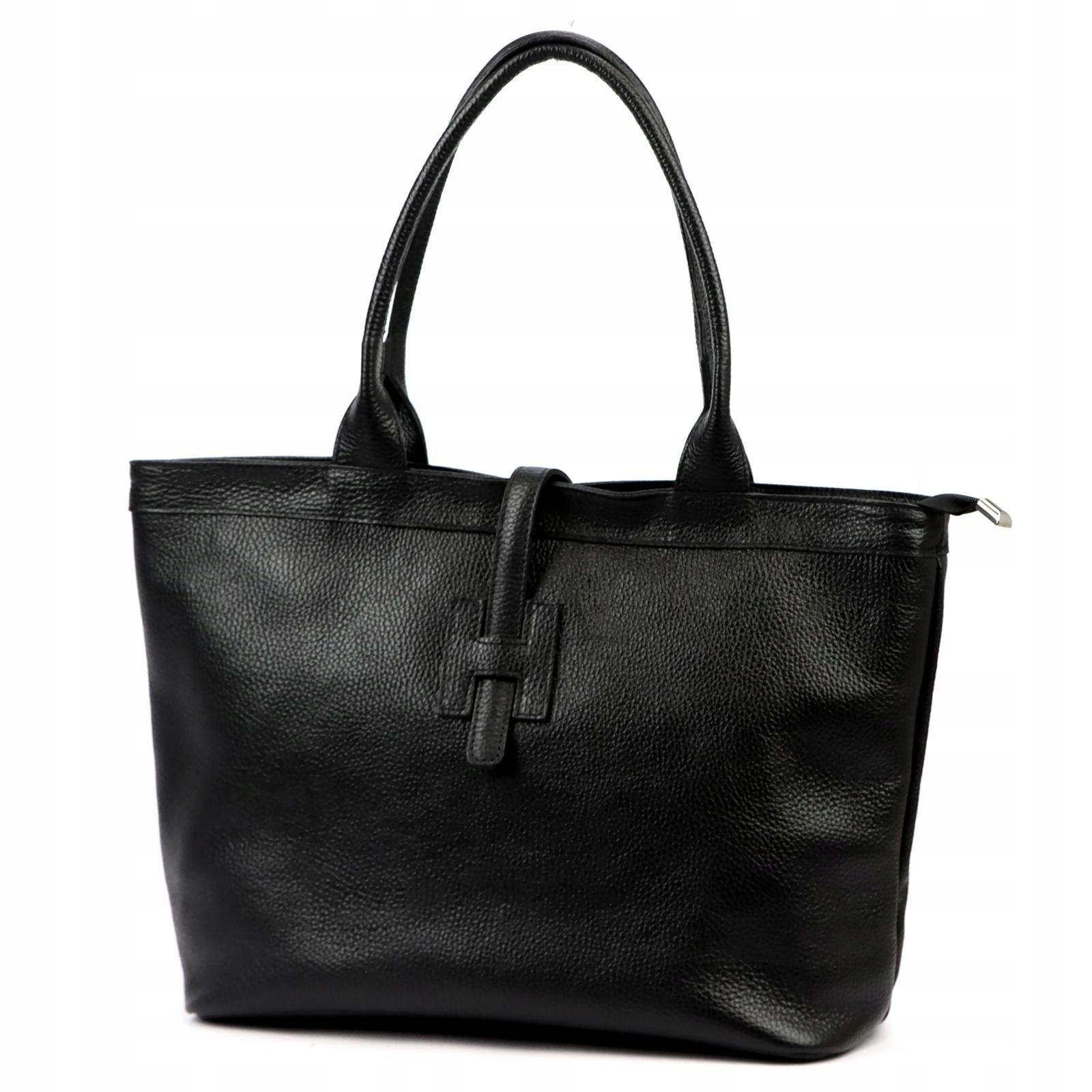 Dámská kabelka shopper kožená černá Luka Dollaro