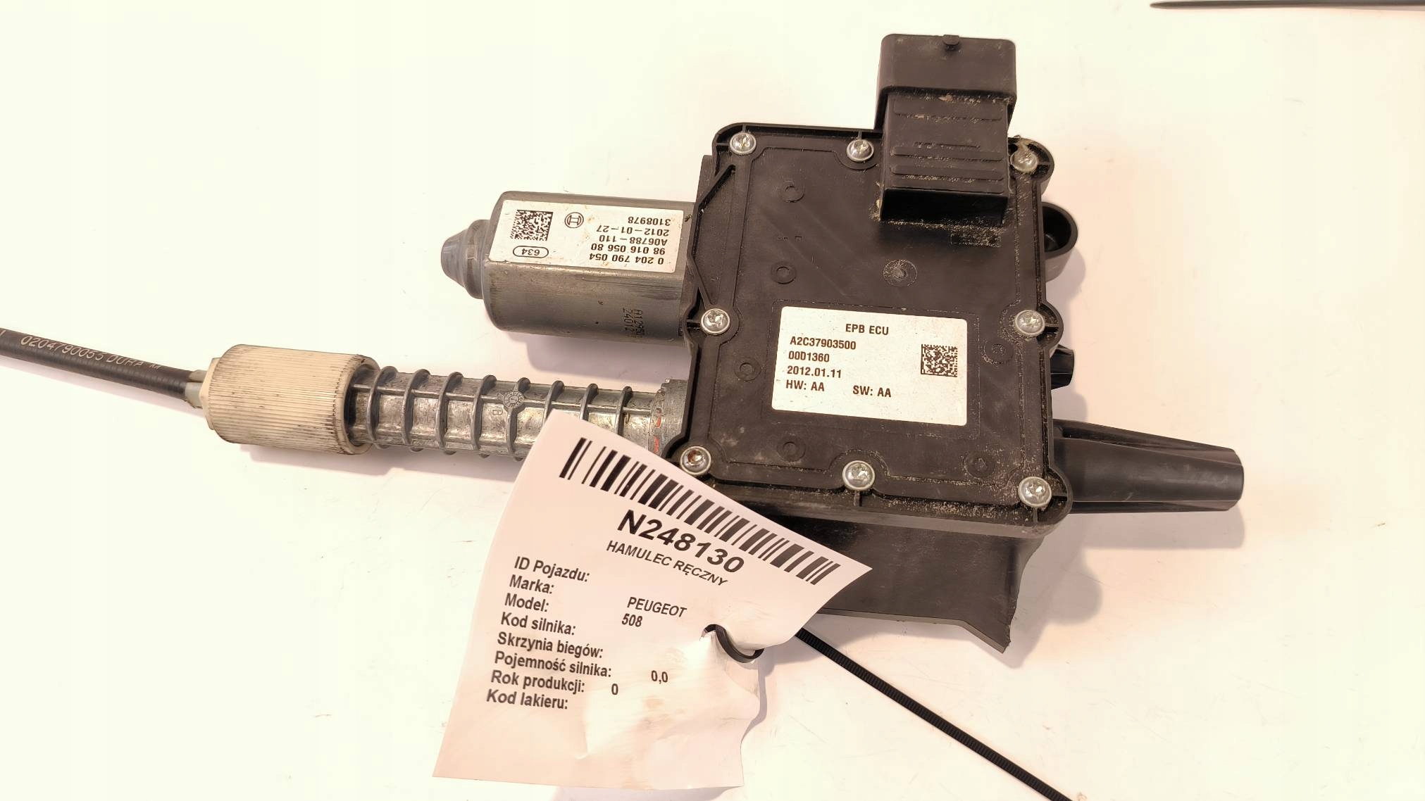 Bremse Hand A2C37903500 PEUGEOT 508