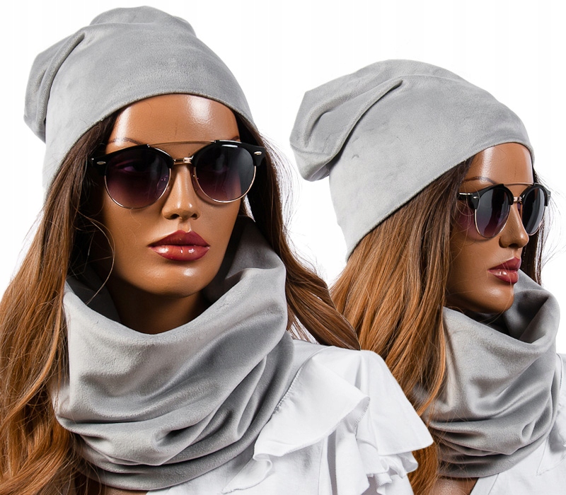 

Zimowy Polski Komplet Czapka + Szalik Komin Kolory