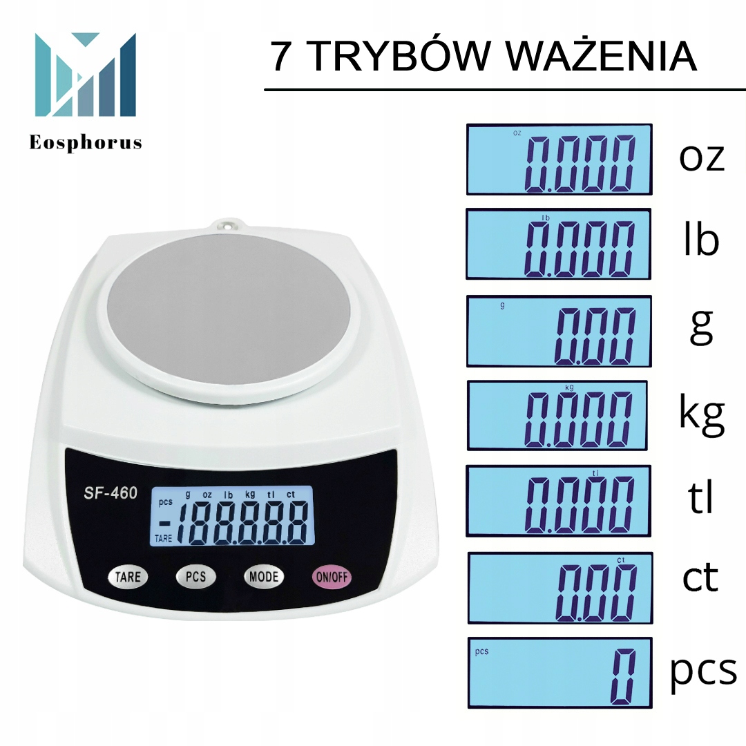 Waga Laboratoryjna 600g x 0,01g Elektroniczna 460W Marka Inna