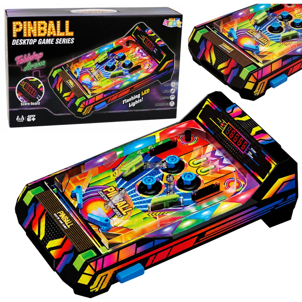 Gra Stołowa Pinball Elektroniczny Fliper Z Licznikiem Punktów Led Lean
