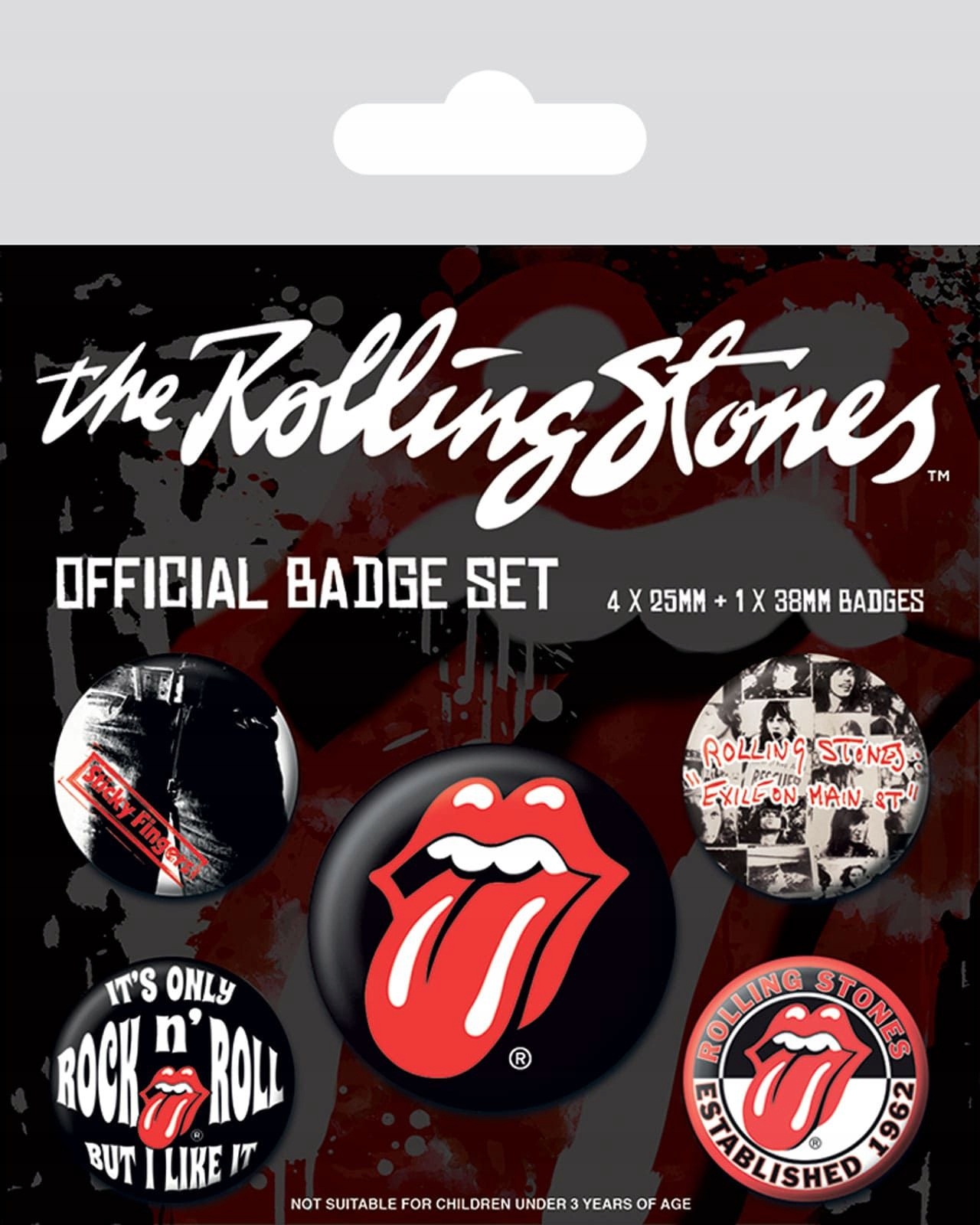 

Markowe przypinki The Rolling Stones Classic 5 szt