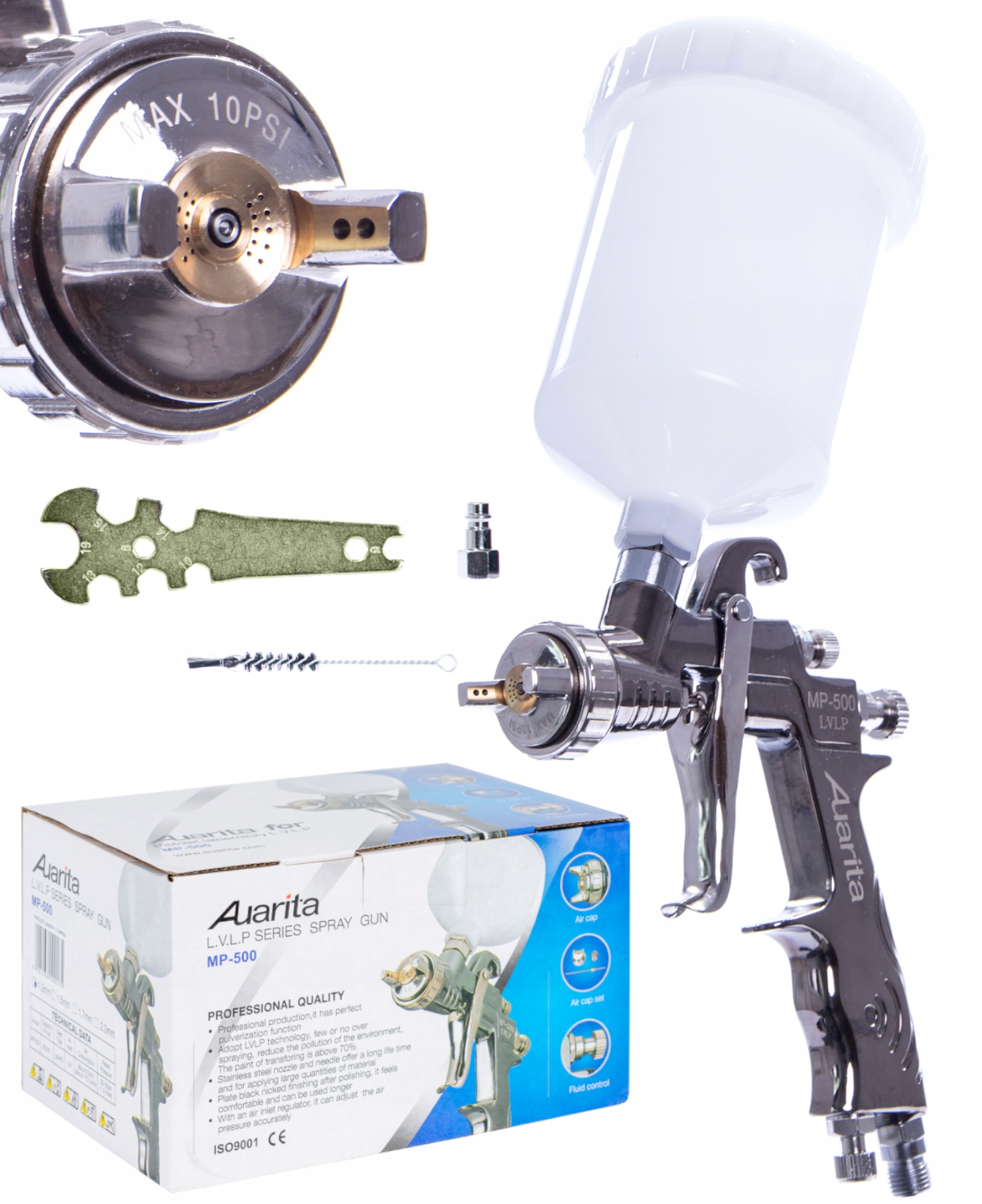 Lakovací pistole MP-500 1,4 mm Lvlp 600 ml 1,4 mm 600 Auarita