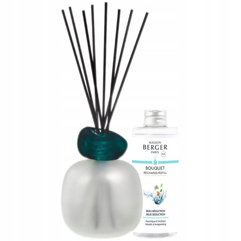 Aroma difuzér Mineral s náplní Blue Seduction, 180 ml, průhledná