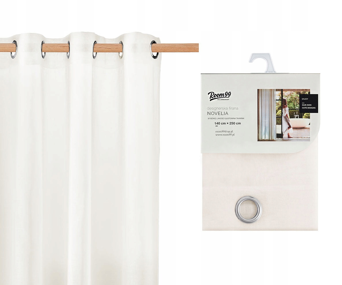 

Firana Novelia 140X250 Przelotki Ecru