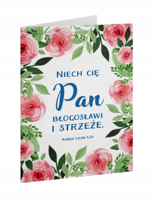 A Kartka składana Niech cię Pan kwiat