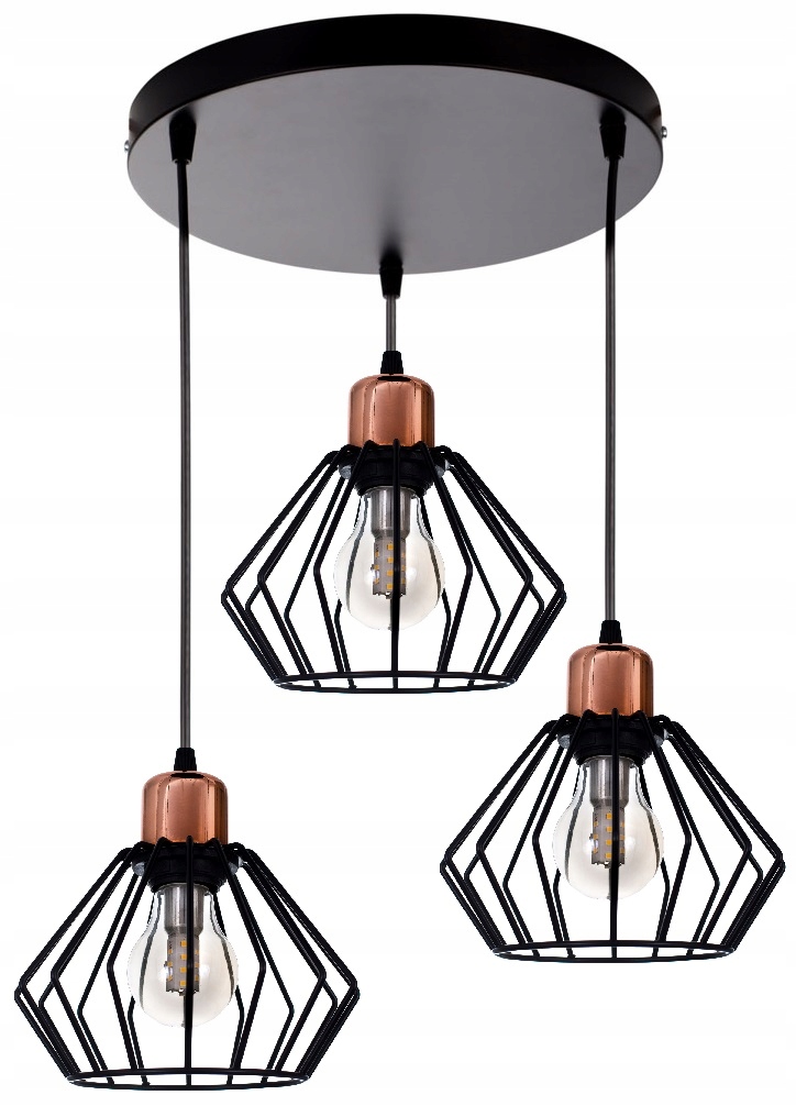 

Lampa Sufitowa Plafon Żyrandol Loft Edison Diament