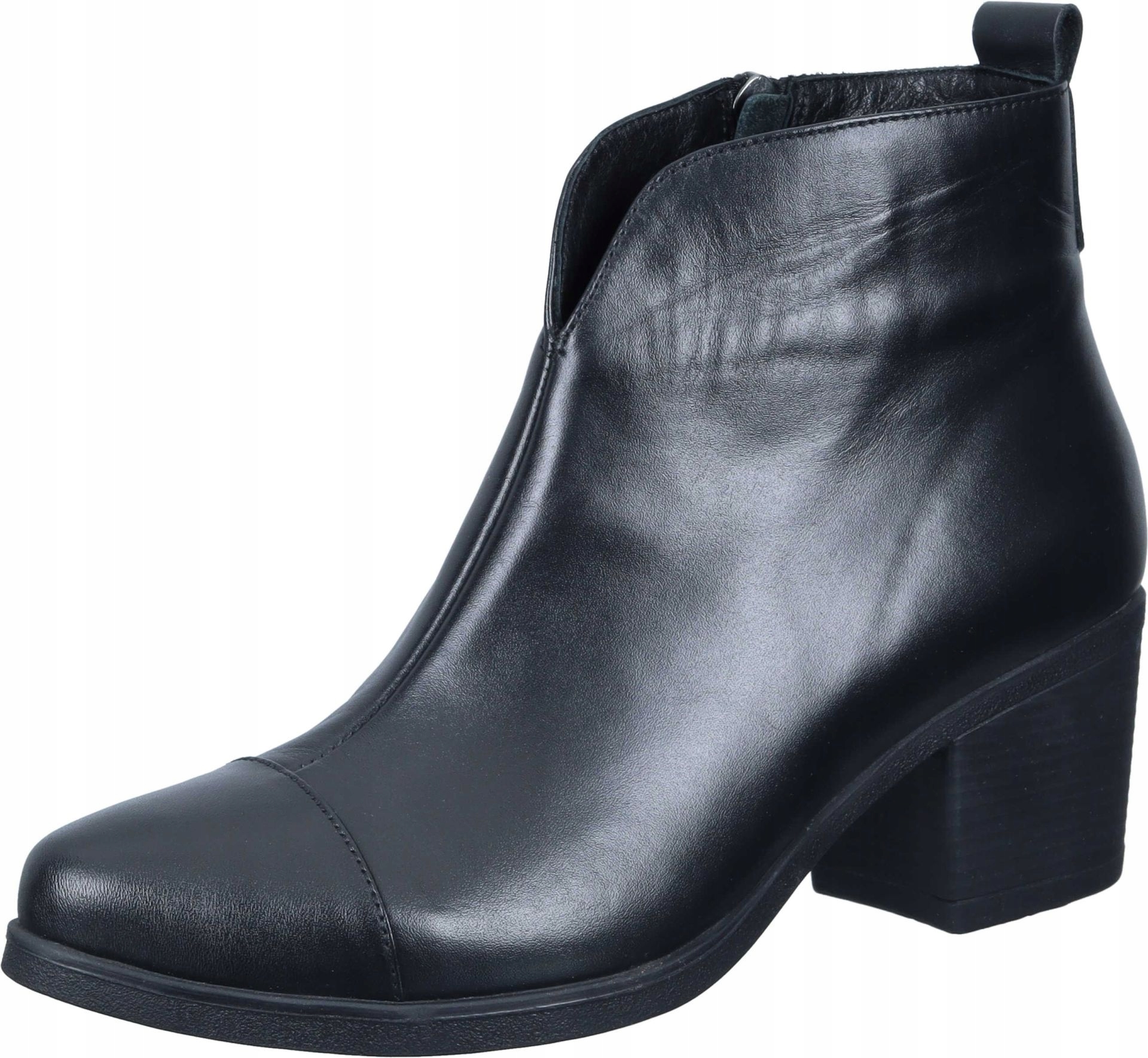 Dámské kotníkové boty černé Piazza 960313-01 kůže sloupek vel. 40