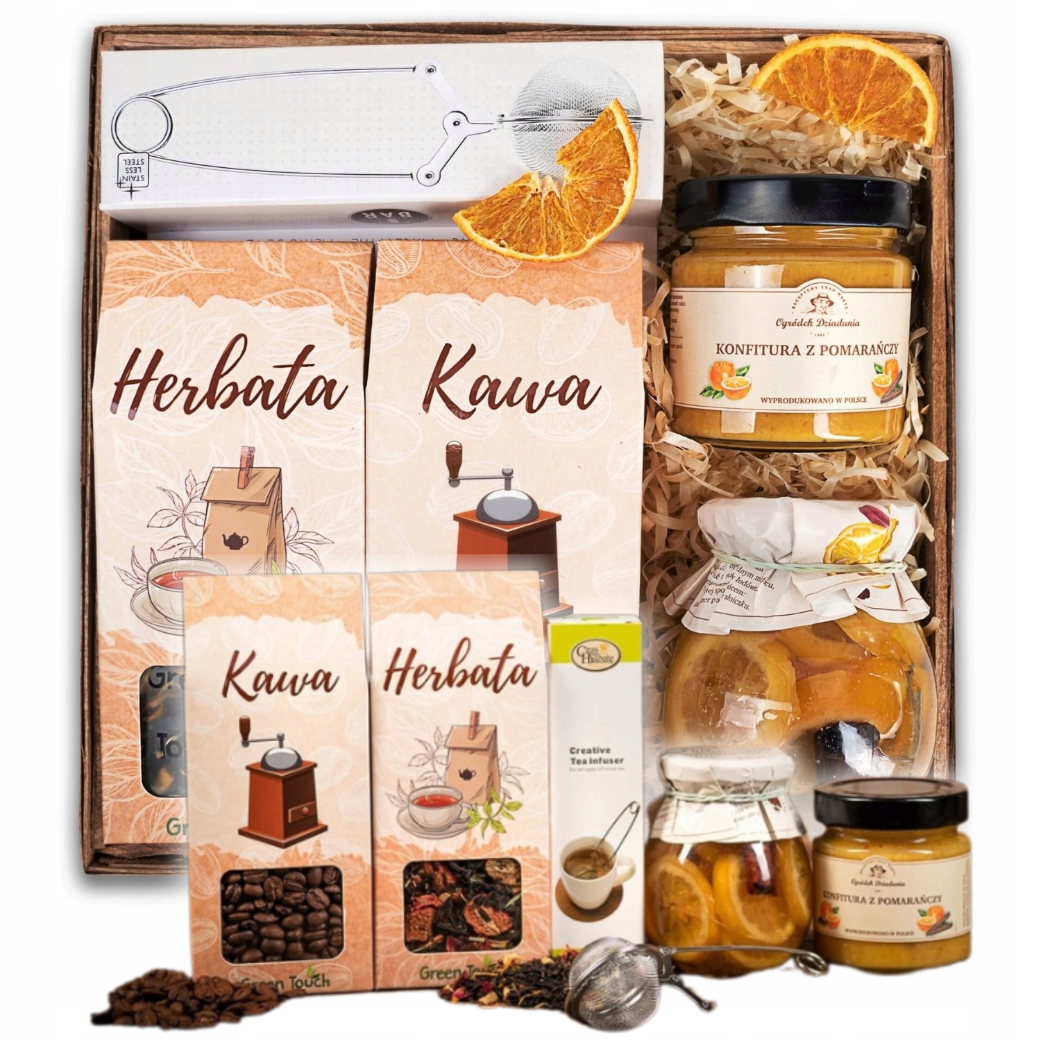 Dárkový Koš Sada Čaj Káva Vařič Zavařenina Ovoce K Narozeninám