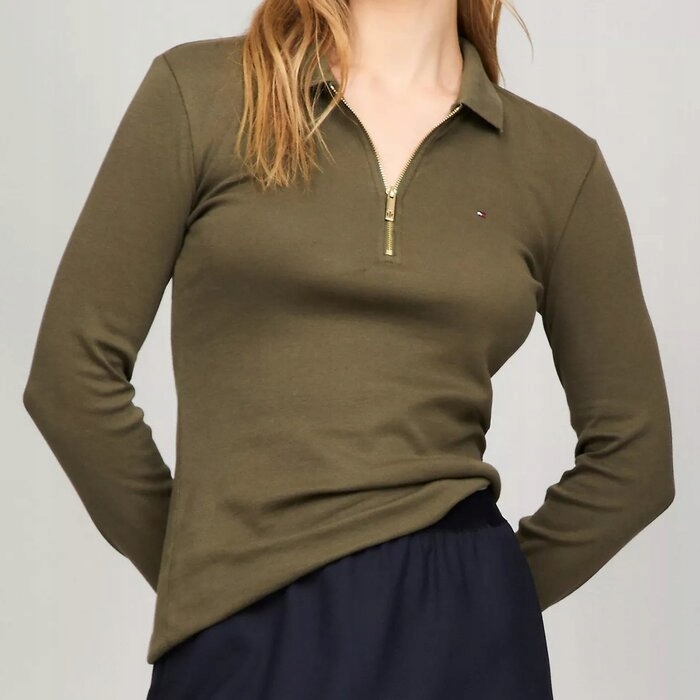 Polokošile Tommy Hilfiger bavlněná, klasická zelená, velikost M (nová)