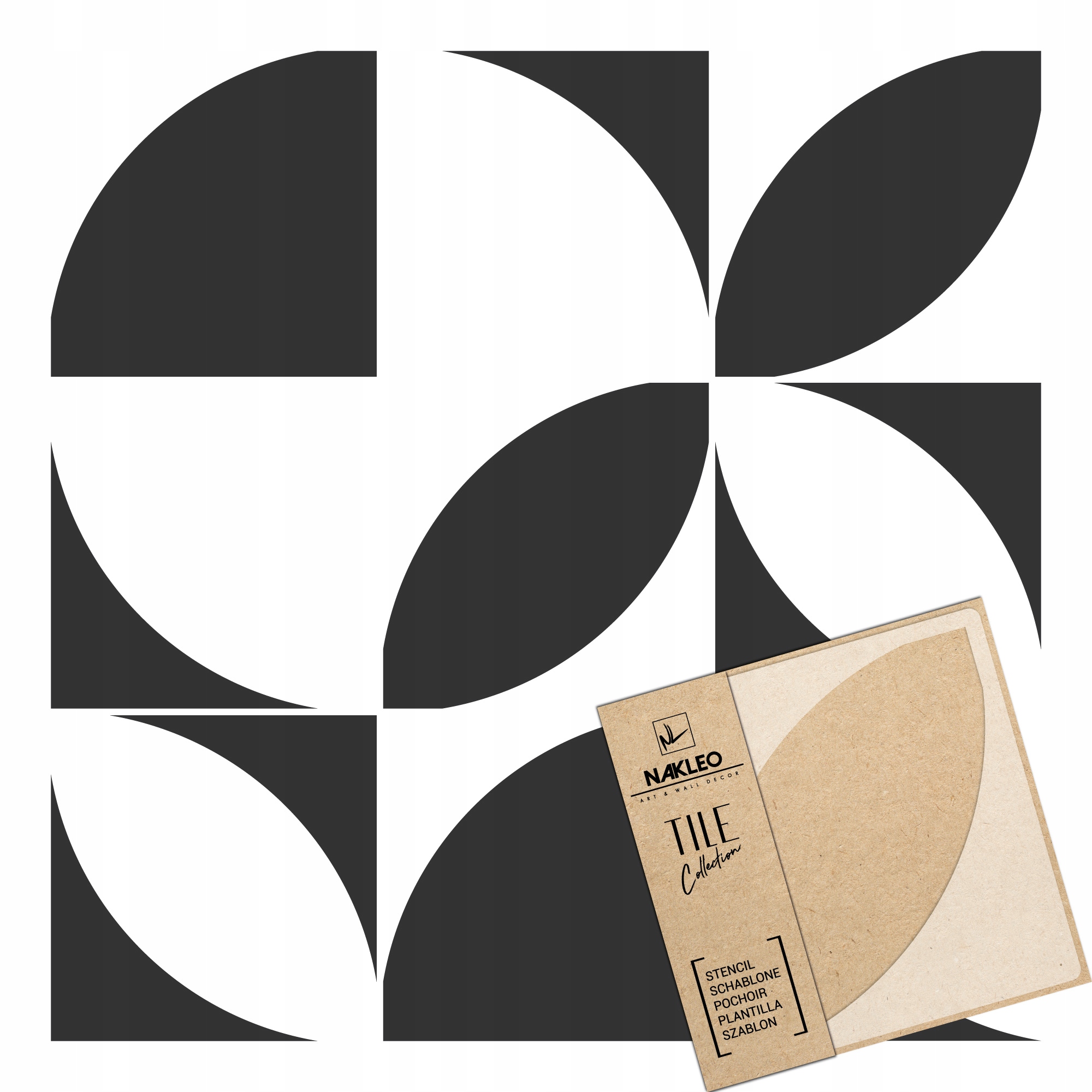 Maliarska šablóna Dlaždice Viacnásobné použitie 60x60 cm Vzor Geometria Zamora