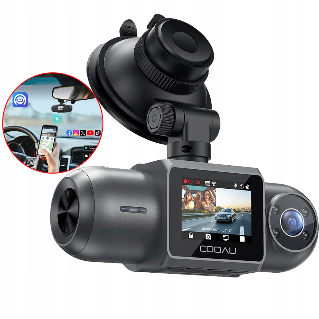 Profesionální 4K Videorekordér S Funkcí Gps A Zpětnou Kamerou Wifi Aplikace