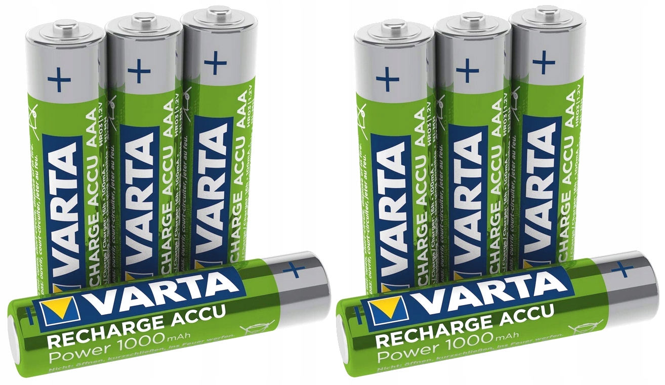 

8x Akumulatorki Varta R3 Aaa 1000mAh Baterie