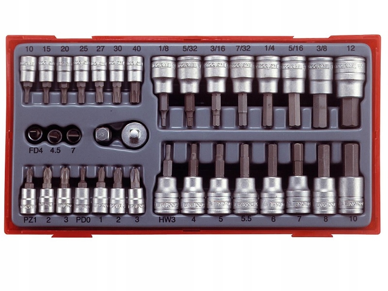 35 ELEMENTOWY ZESTAW NASADEK TRZPIENIOWYCH